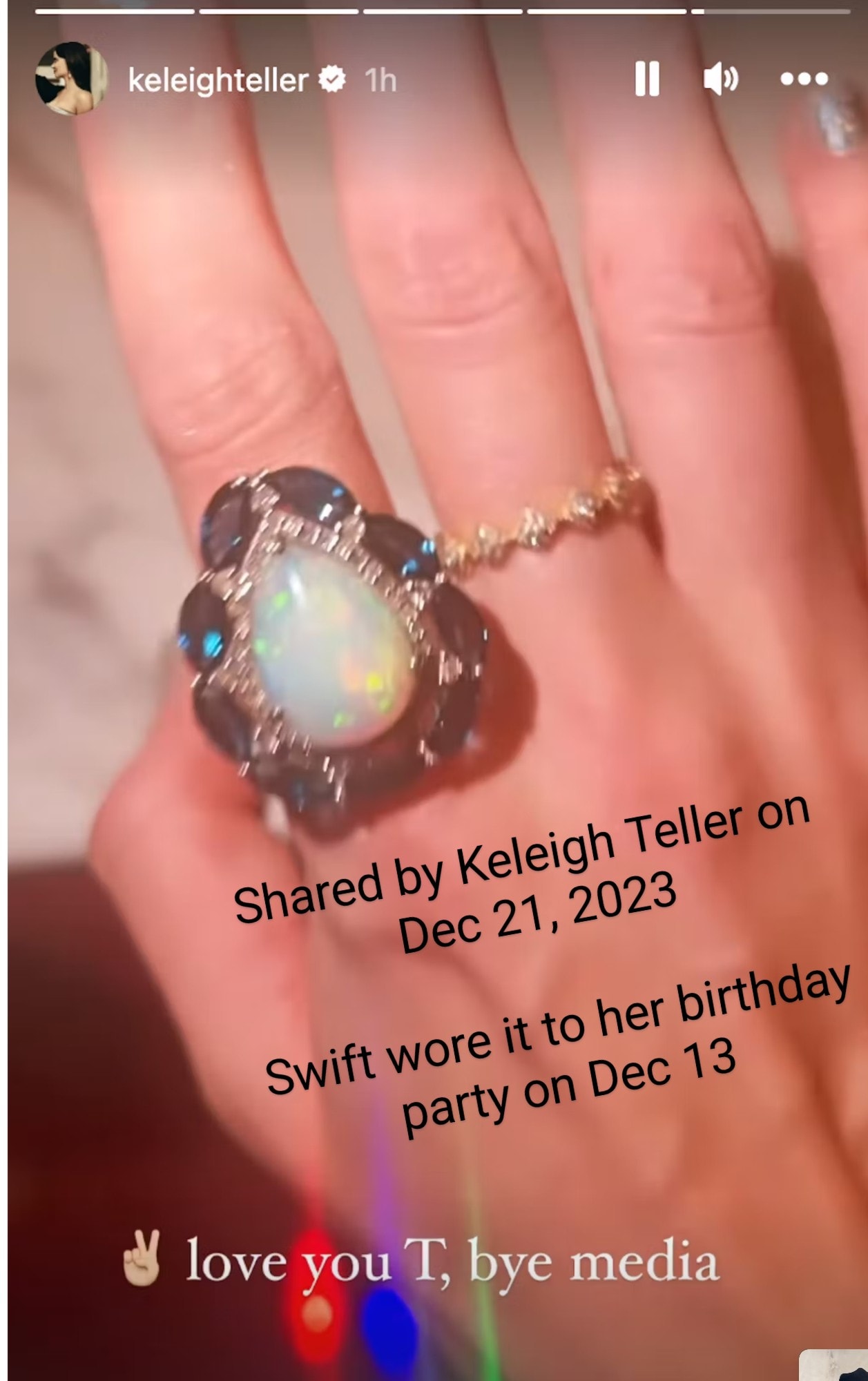 Taylor Swift references Elizabeth Taylor with custom opal ring gift