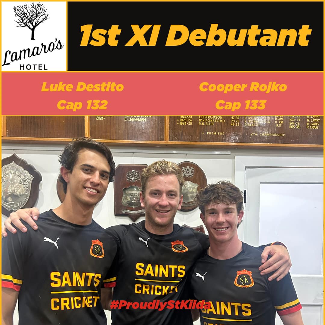 Congratulations to Luke Destito &... - St Kilda Cricket Club | Facebook
