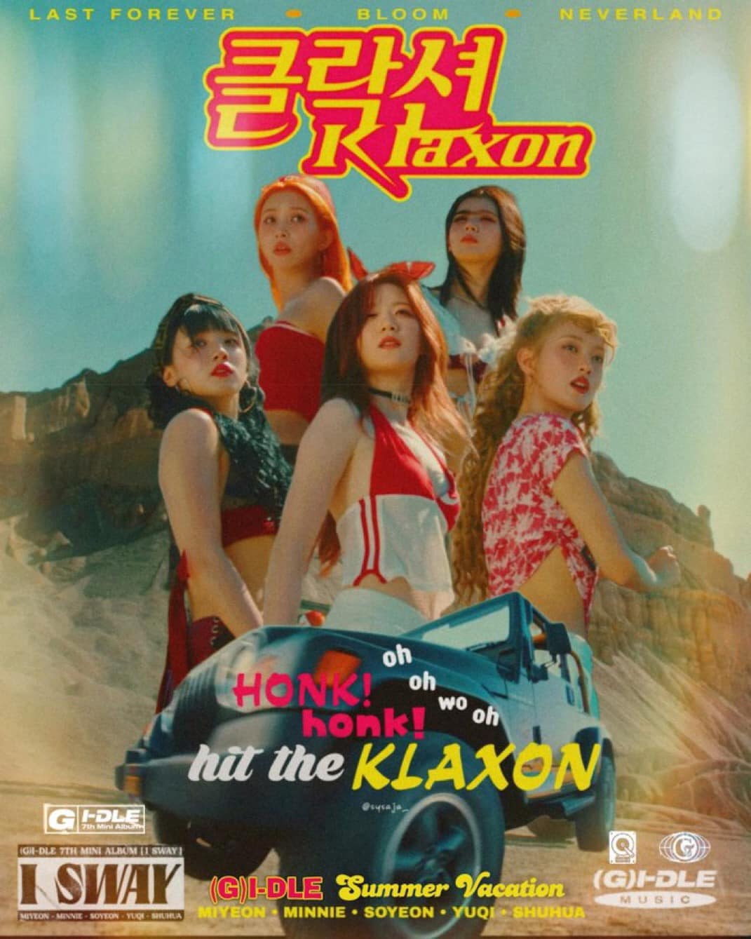 Klaxon” by (G)I-DLE reaches a new peak of #6 (+1) on MelOn Daily Chart