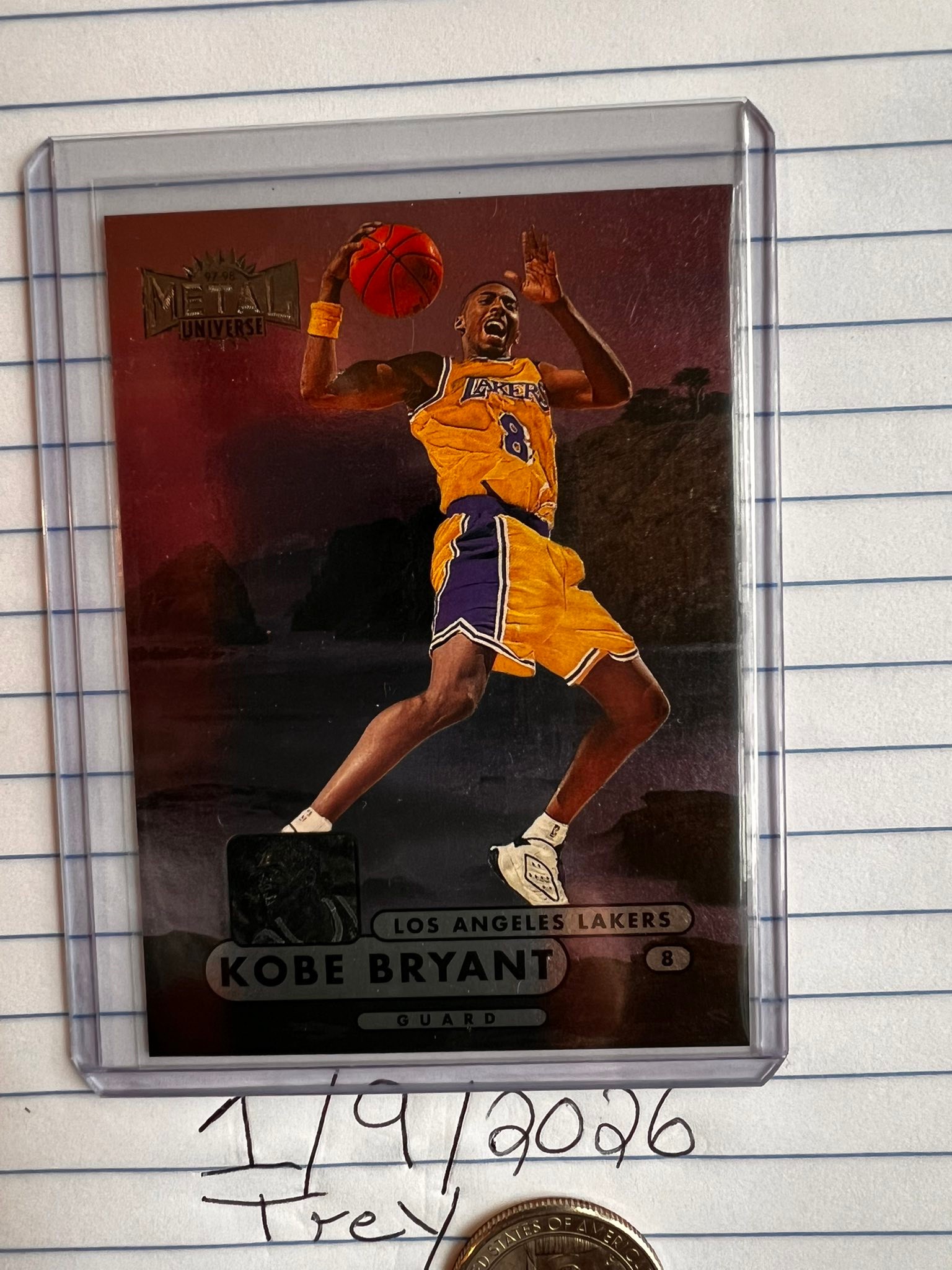 Kobe Bryant 1996-97 Metal Edge card with BGS label