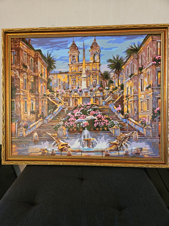 Ken Howard's painting The Spanish Steps, Rome