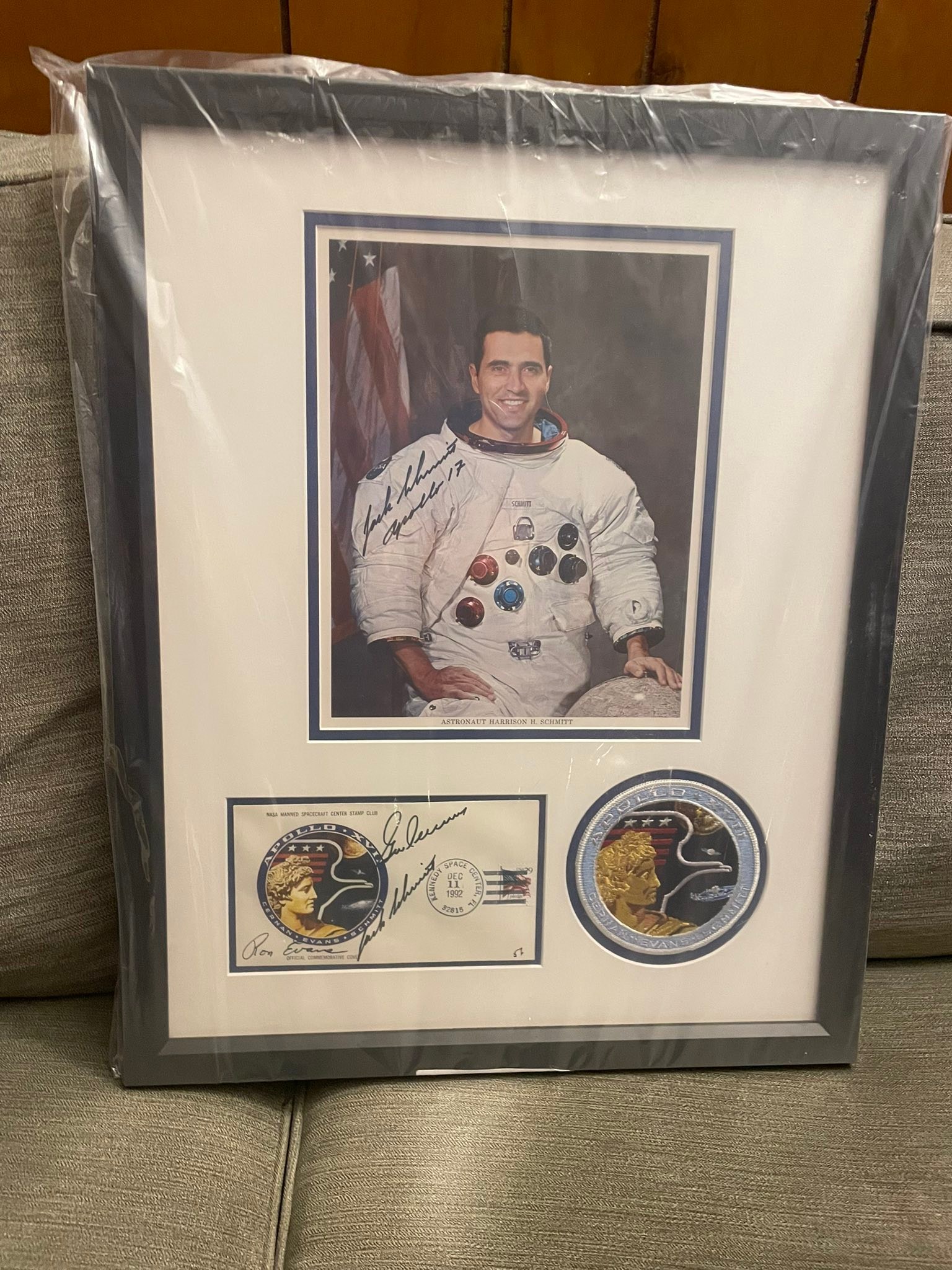 Apollo 17 memorabilia from Senator Harrison H. Schmitt's collection