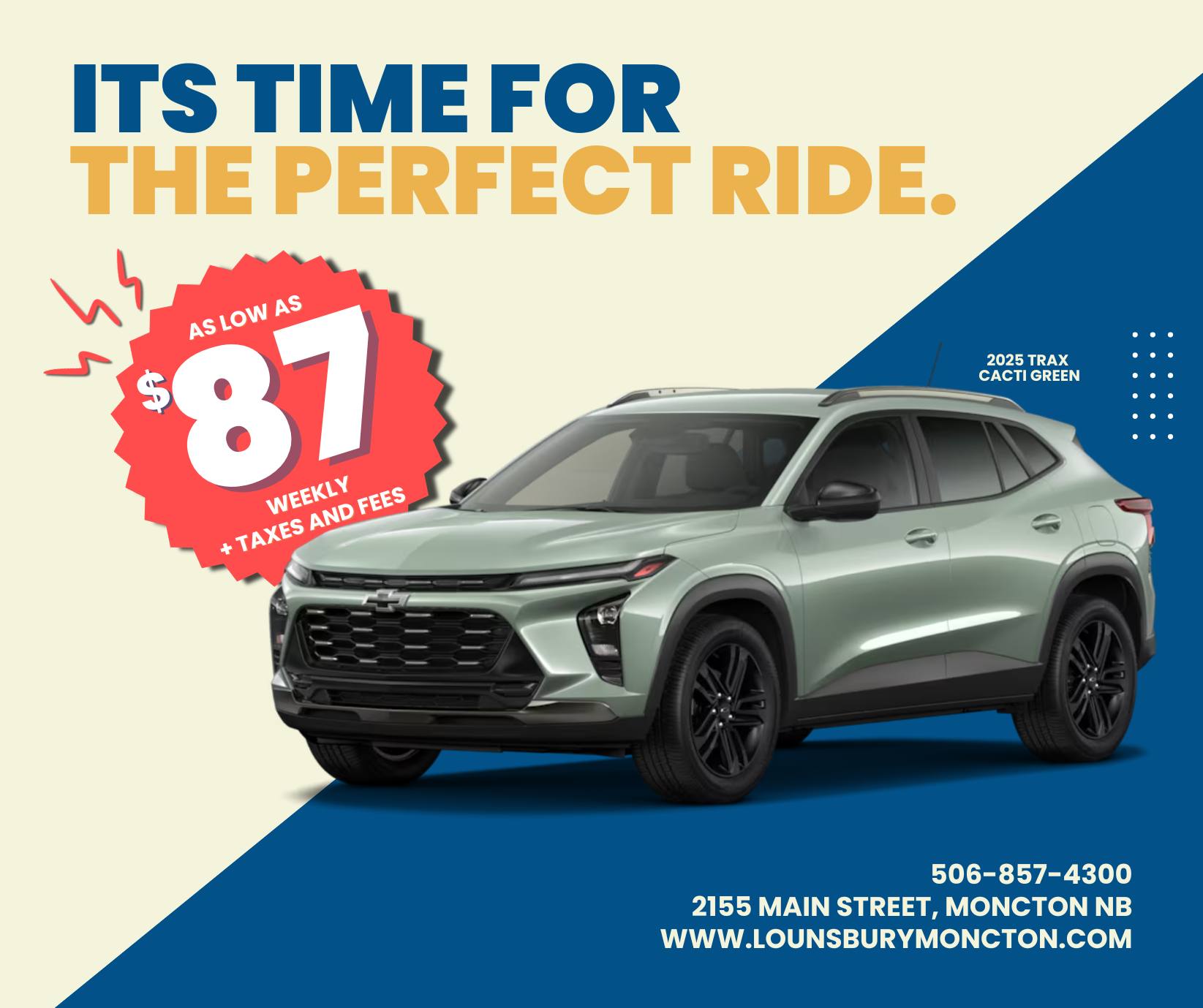 Lounsbury - 🚙 The 2025 Chevy Trax is calling your name! With weekly ...