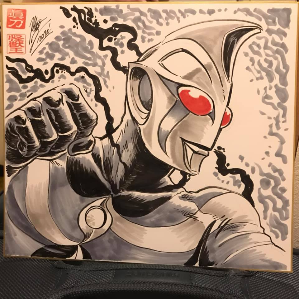 WF matt frank 直筆イラスト チャイルドバルタンウルトラマンコスモス