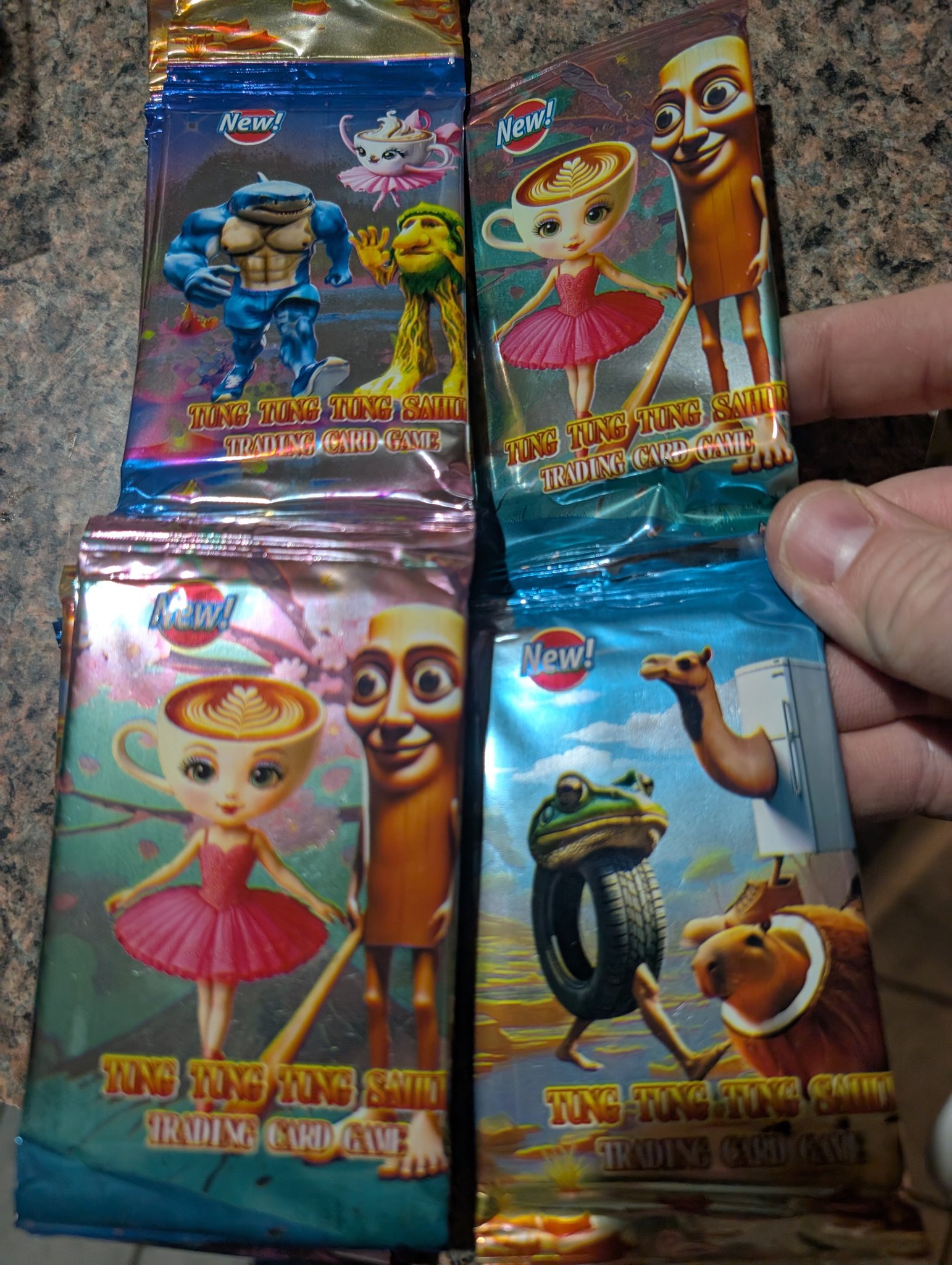 Tung Tung Tung Sahur trading card packs unopened