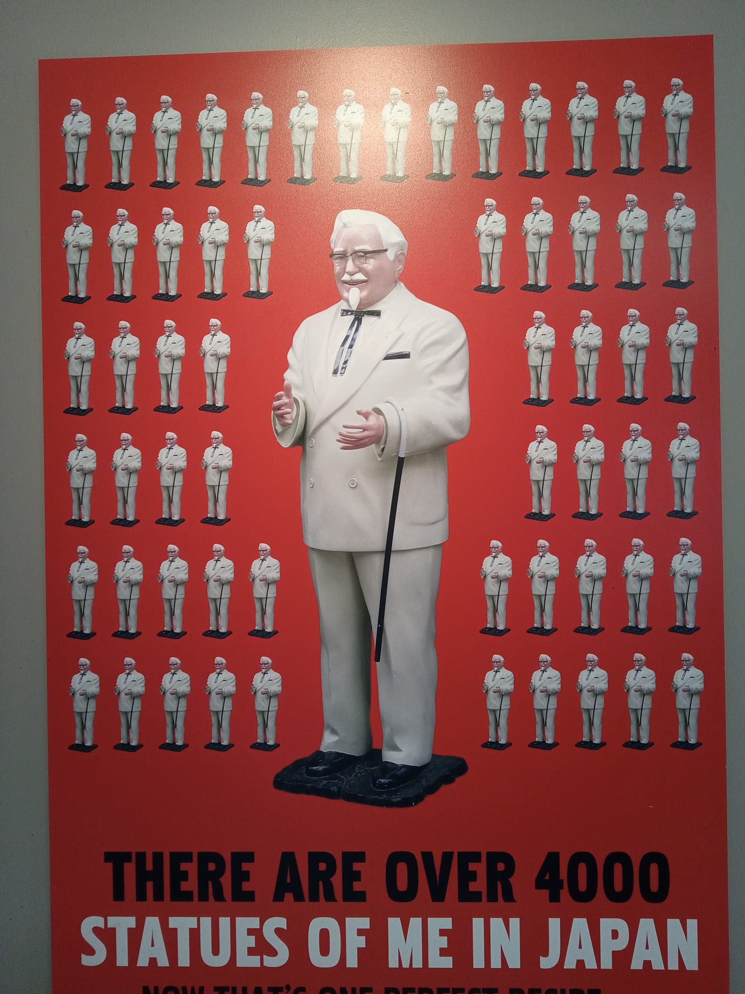 What unusual KFC sign did you notice?
