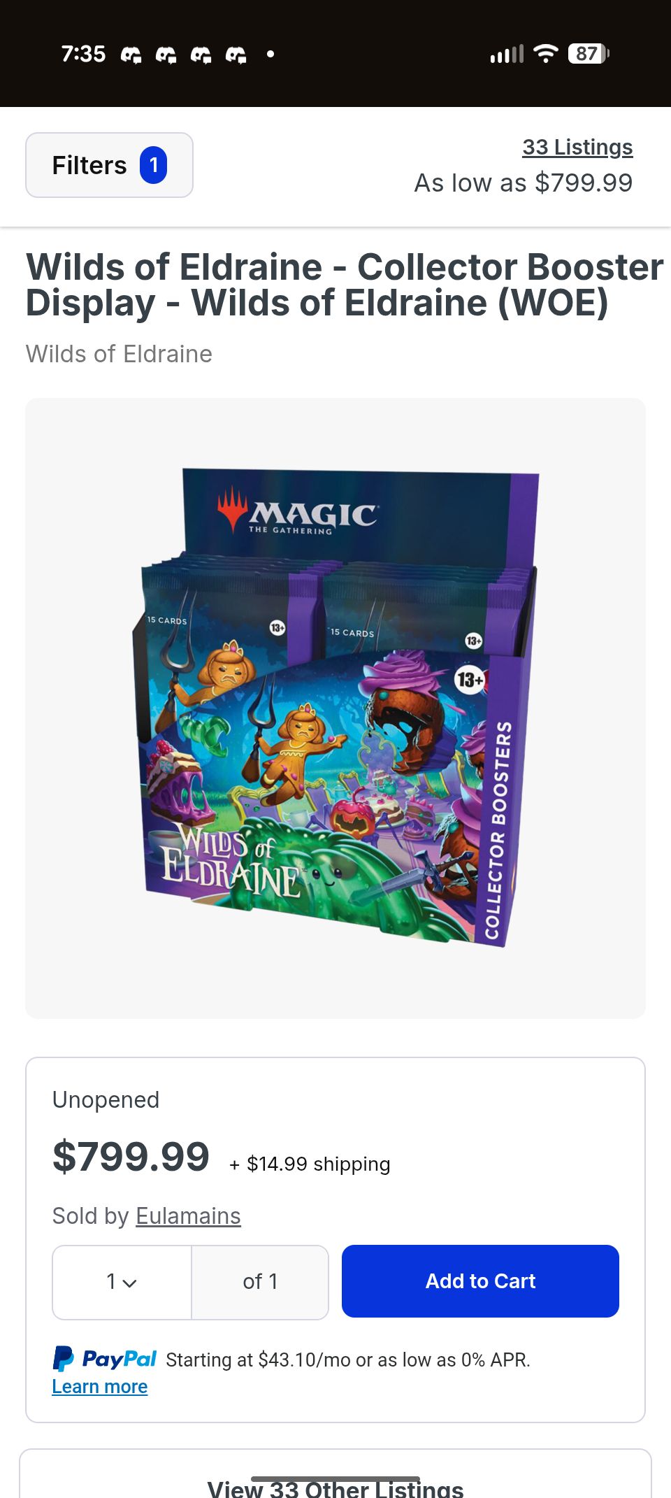 mtg woe collector booster box Magic The Gathering Tales of Middle-Earth  Trading Card Market Each Wilds of Eldraine Collector Booster contains 15 Magic Magic: The Gathering - The