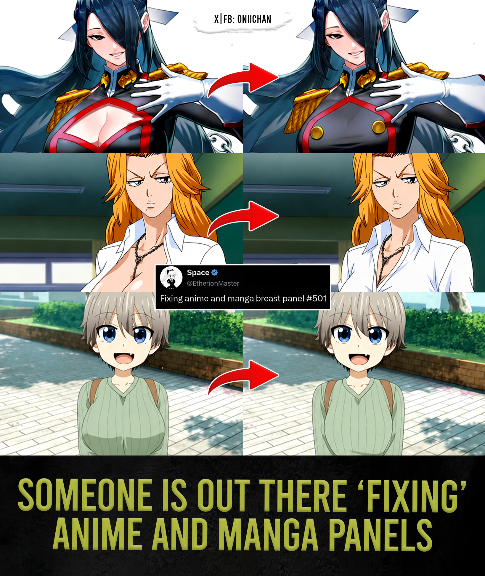 Someone is really out there fixing anime and manga panels  