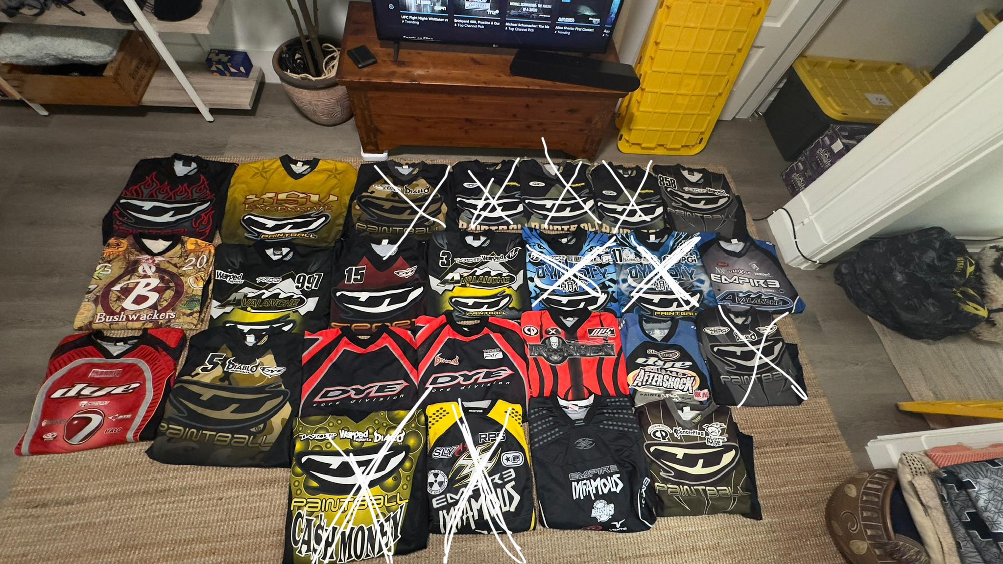 Maillot Vintage D'équipe De Paintball XSV Rusty Glaze #1 - Marque JT - Occasion Fonctionnel