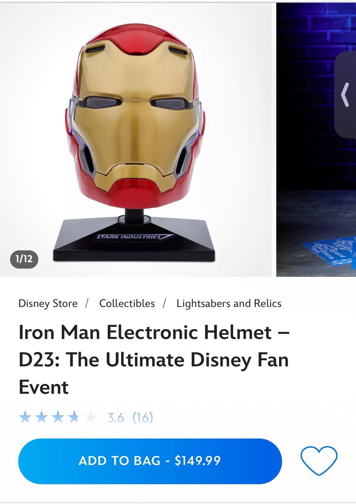description of iron man's helmet Man MK50 The rear brain conjoined flip design Is Disney park iron man