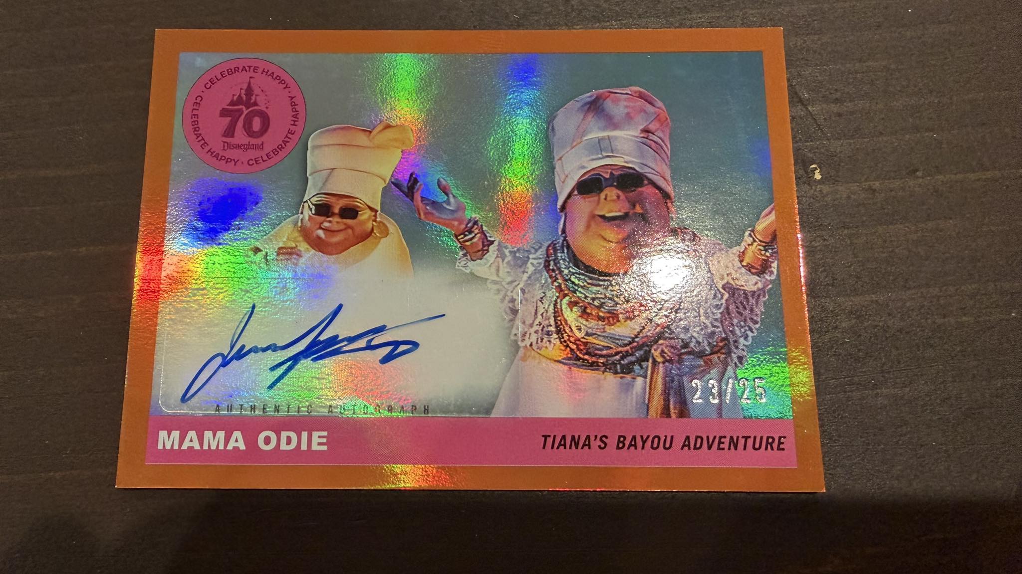 My first Auto Pull out of a Disneyland 70th Hobby Box from Topps