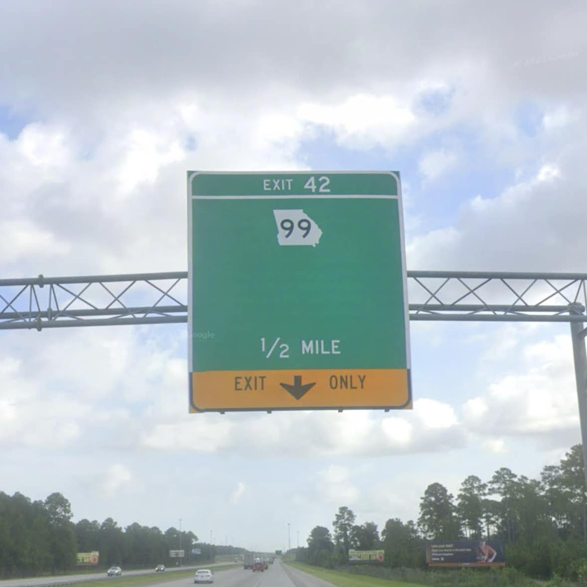 Why is Savannah not mentioned as a control city on the I-95 sign