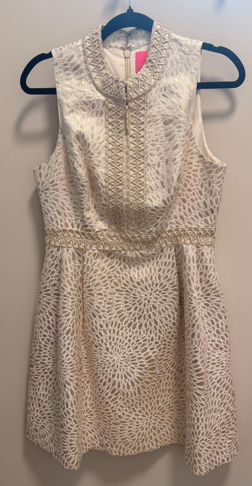 lilly pulitzer franci dress gold champagne lace size 10 for $80 rose gold sequin