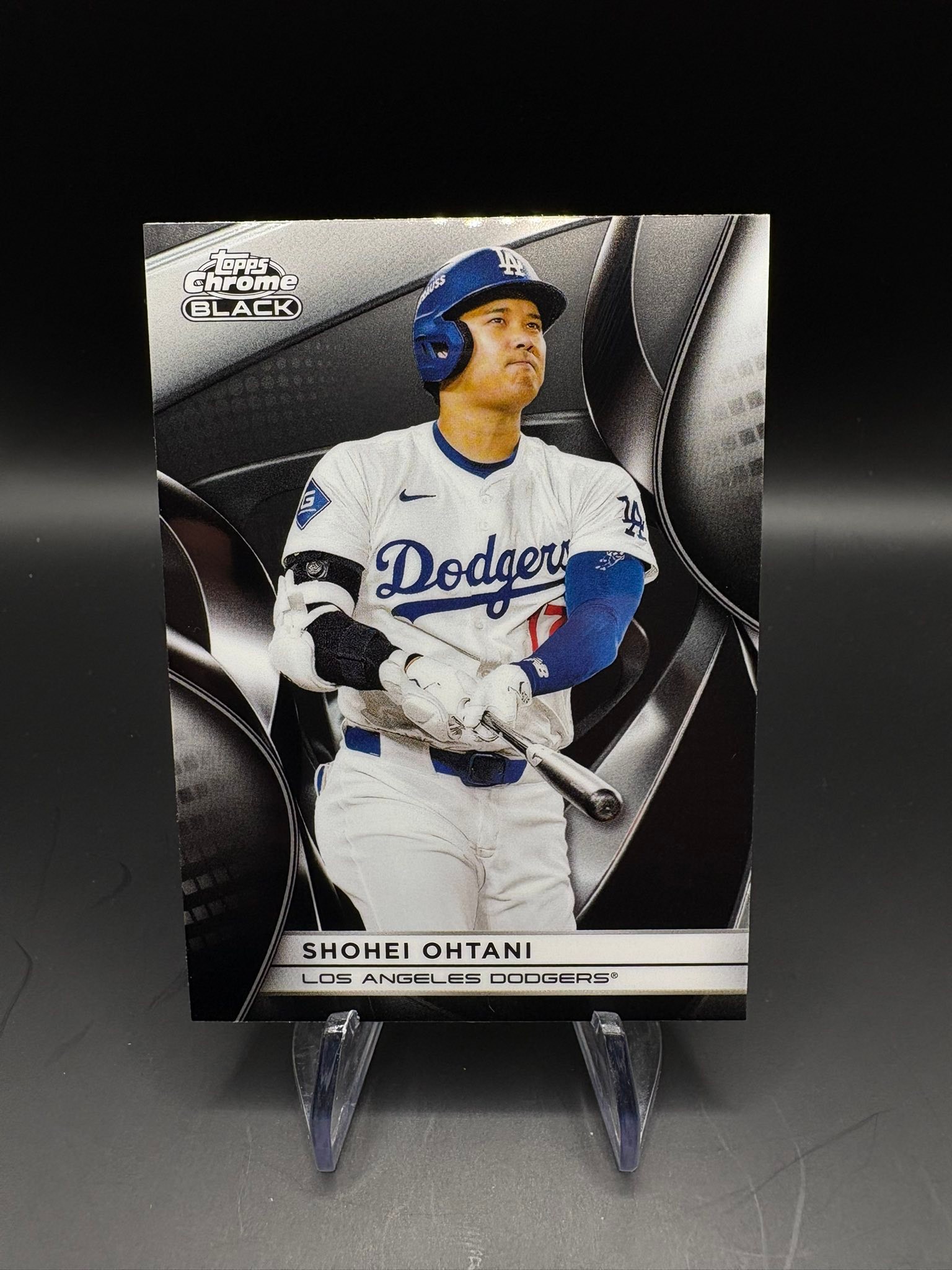 Shohei Ohtani 2025 Topps Chrome Black baseball card auction
