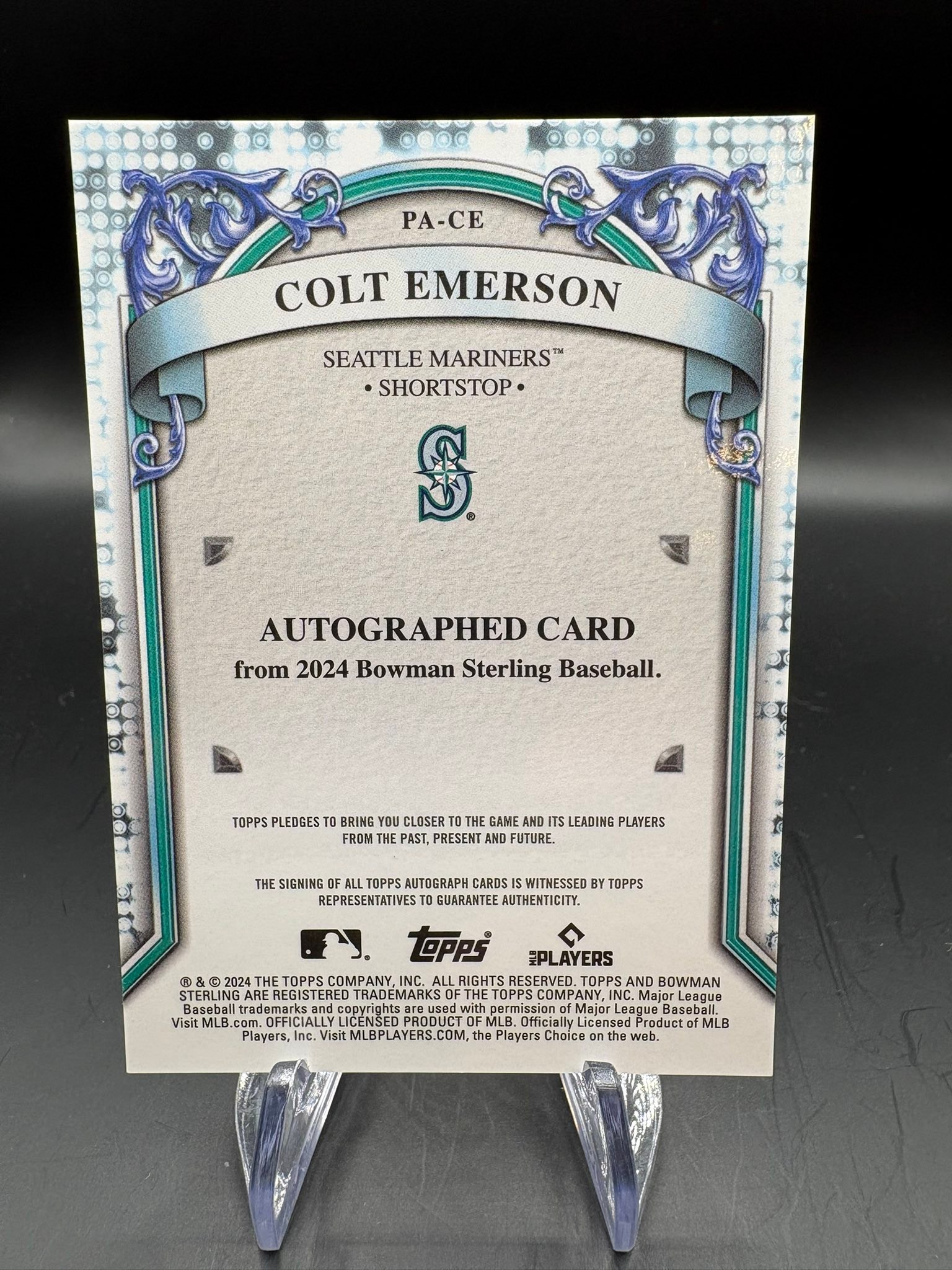 2024 Topps Bowman Sterling Colt Emerson autograph card auction