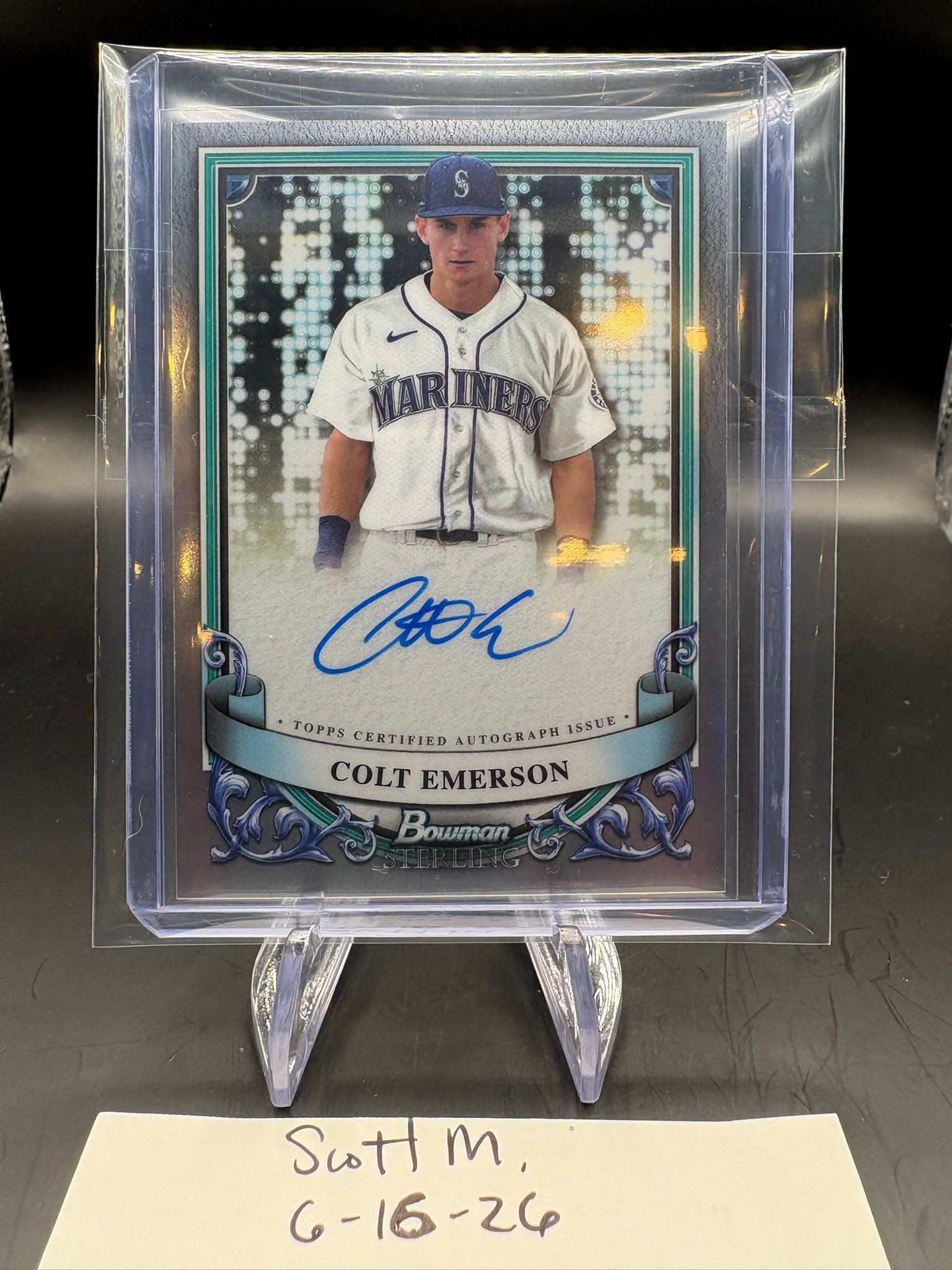 2024 Topps Bowman Sterling Colt Emerson autograph card auction