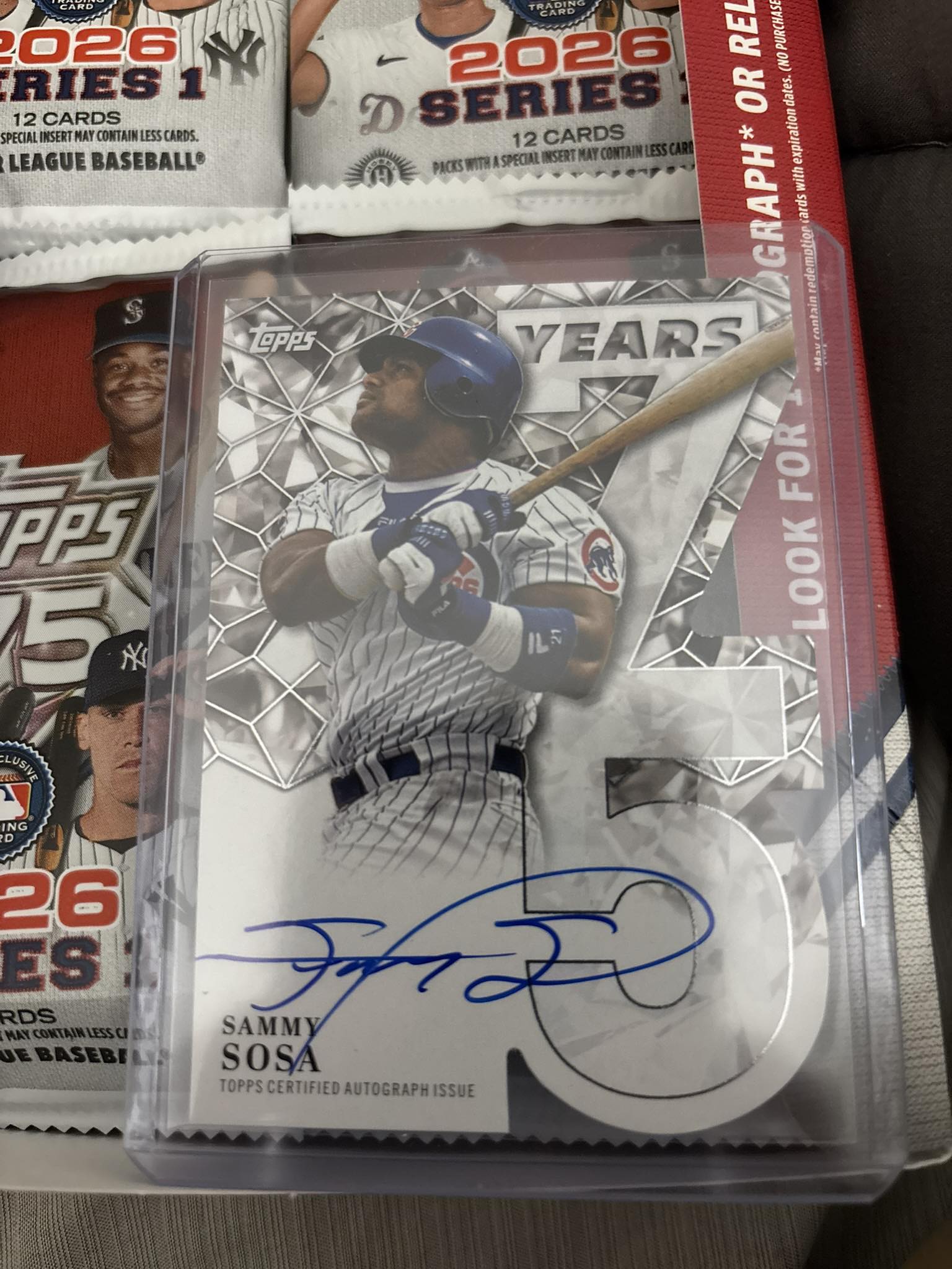 Sammy Sosa Auto /99 Topp Series 1