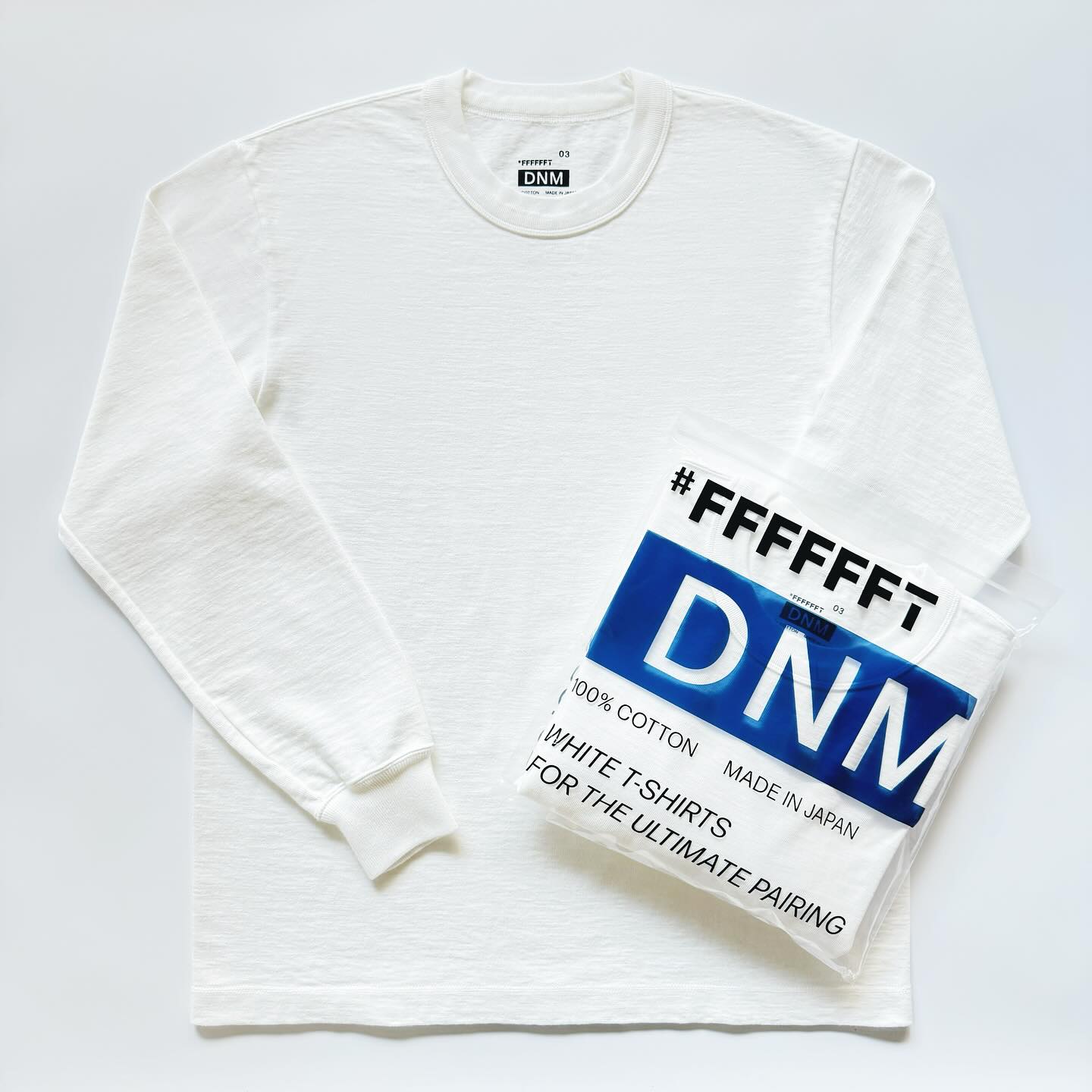 FFFFFFT DNM ホワイト Tシャツ 長袖 シロティ 03 L 【公式通販】