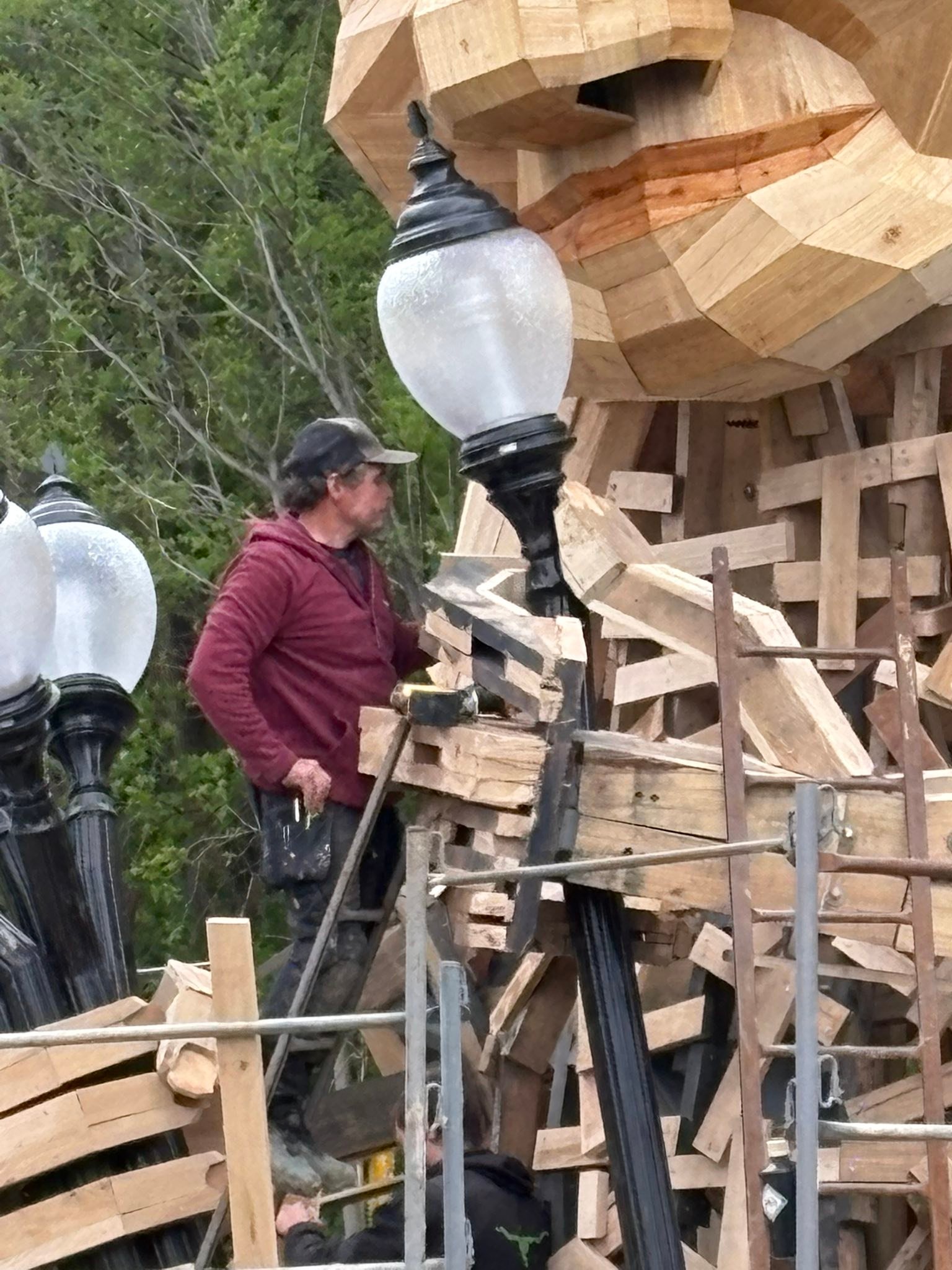 New troll construction at Firefly Grove Park in Wauwatosa, WI