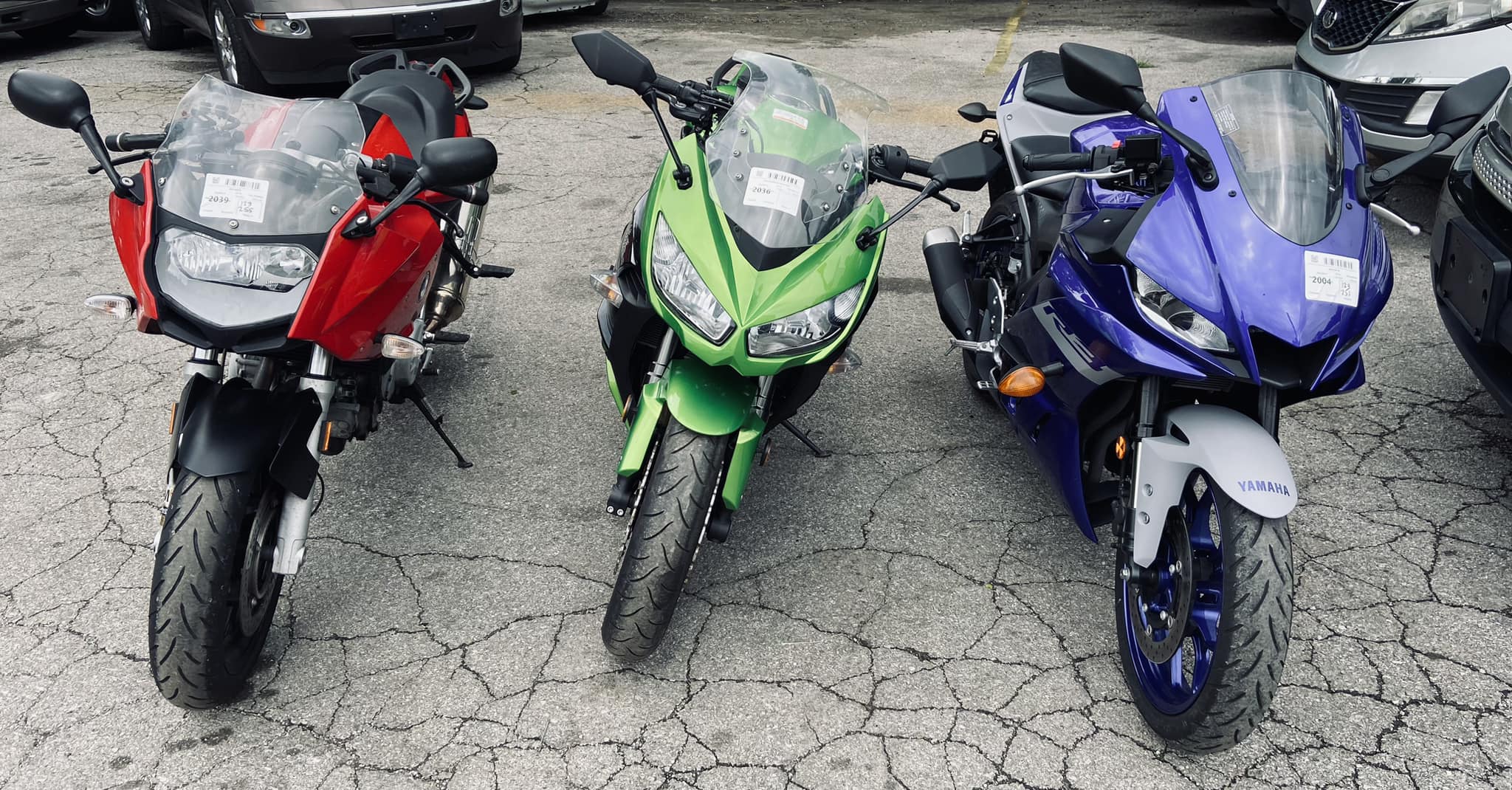 New motorcycle inventory just arrived on the lot! These
