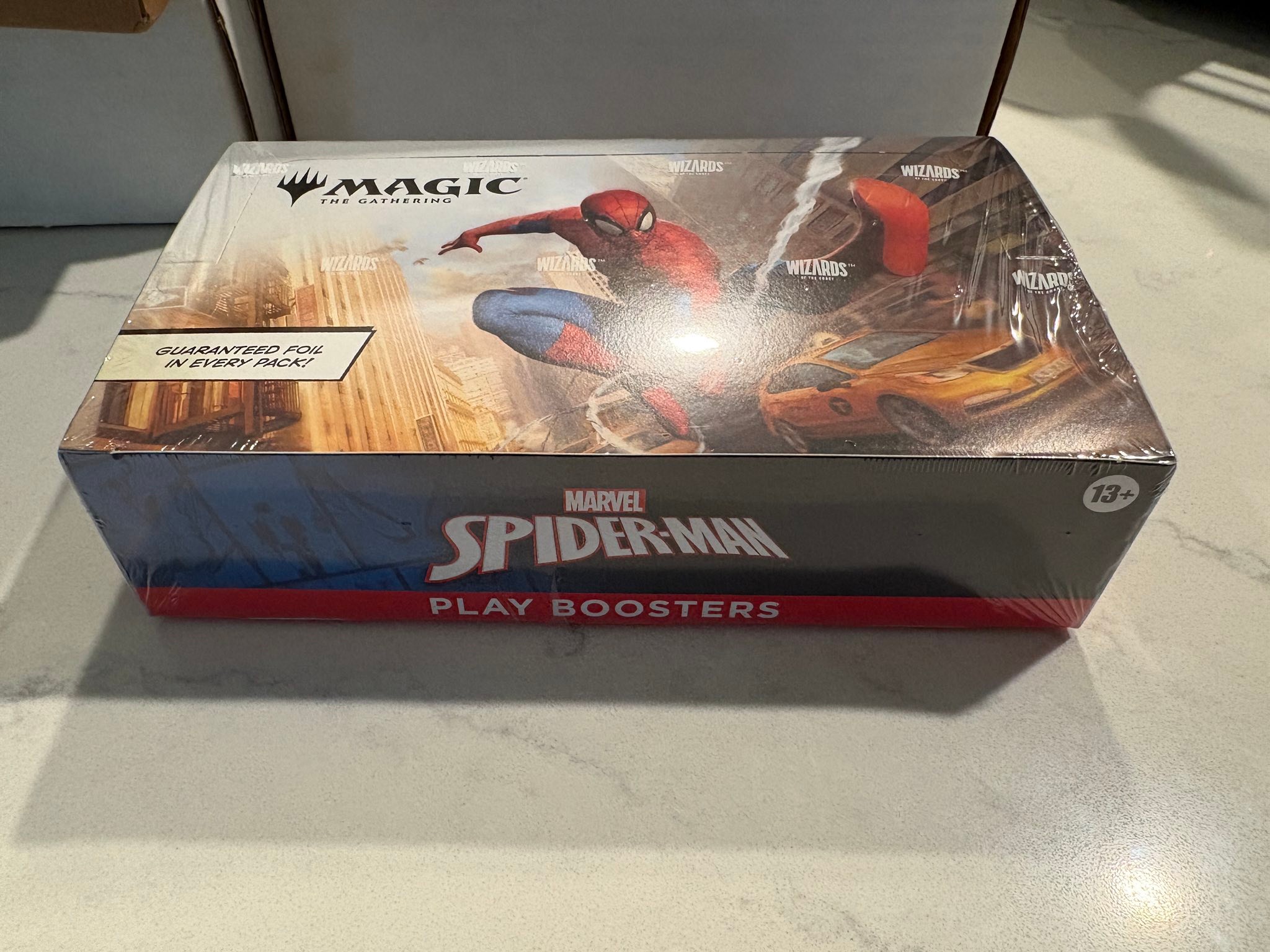 shop deals on mtg spider-man booster box Magic: The Gathering | Marvel's %20Construct%20a%20deck%20out%20of%20your%20favorite%20color%20combinations%2C%20draft%20packs%20with%20friends%2C%20and%20open%20gorgeous%20Borderless%20cards%26mdash%3Bplus%20you%20can%20find%20a%20foil%20in%20every%20booster Marvel's Spider-Man Play Boosters 