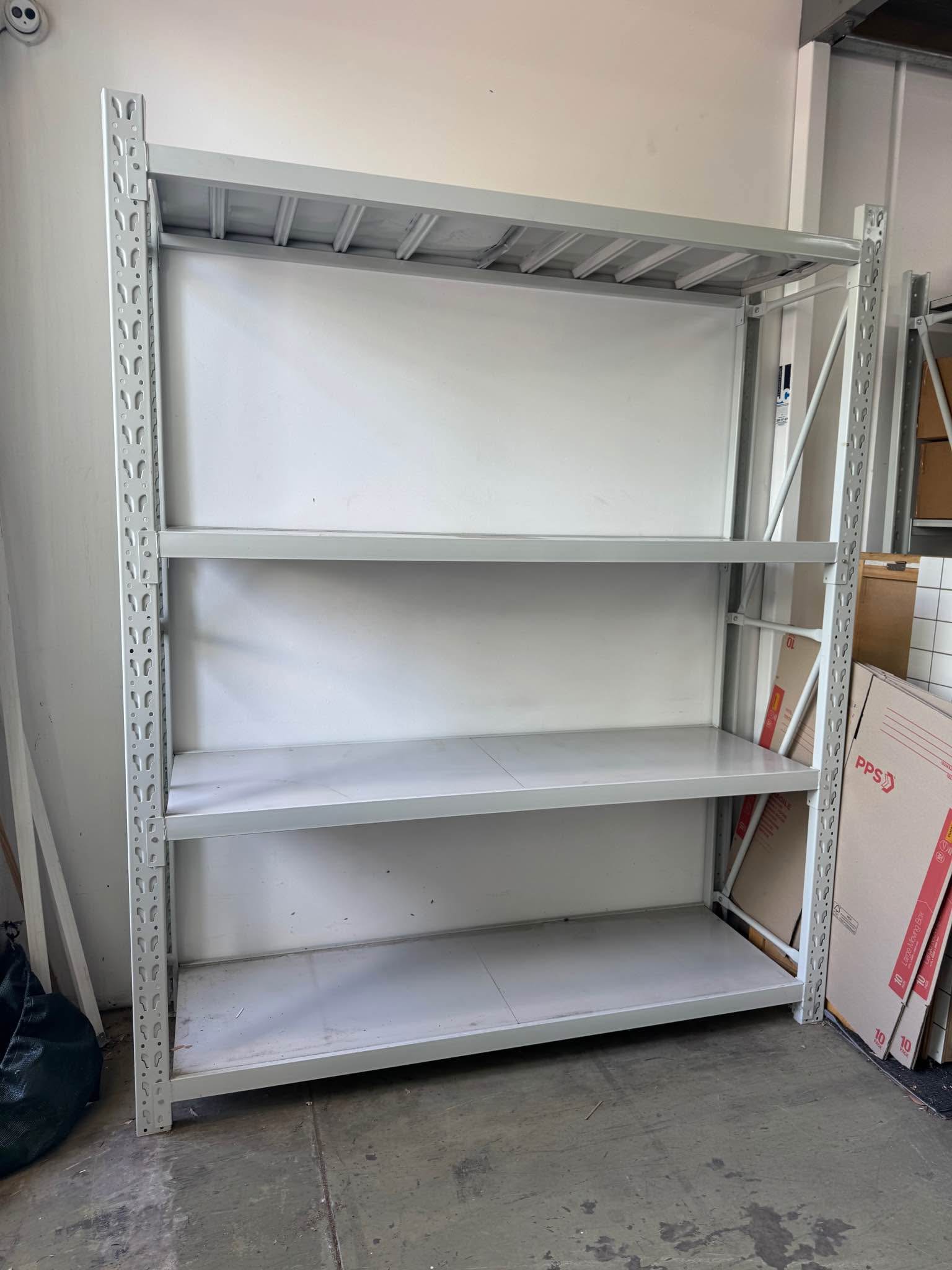 2m long x 2.4m high warehouse garage storage shelving in grey - Closet ...