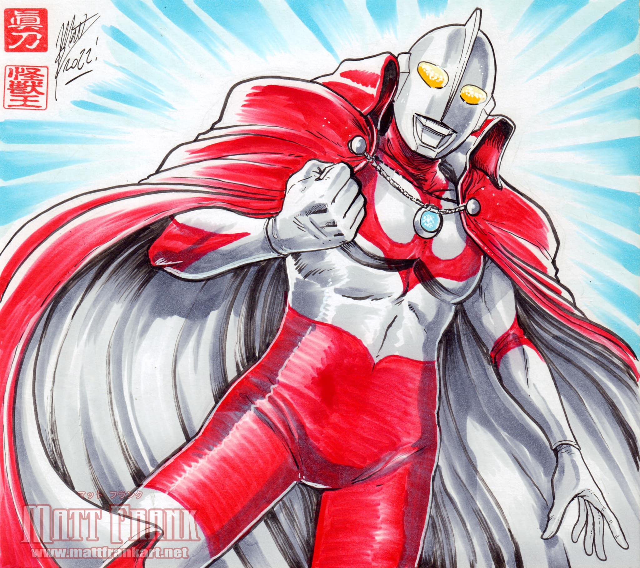 WF matt frank 直筆イラスト チャイルドバルタンウルトラマンコスモス Matt Frank - Matt Frank added a new photo.