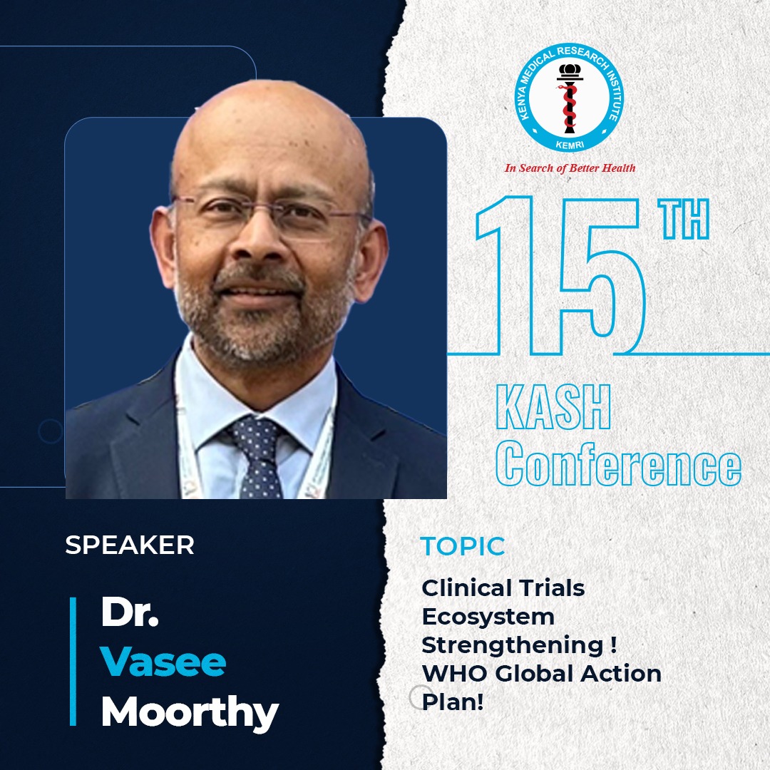 Kenya - 🌟 #KASH2025 Plenary Speaker 6️⃣: Dr. Vasee Moorthy Dr. Moorthy ...
