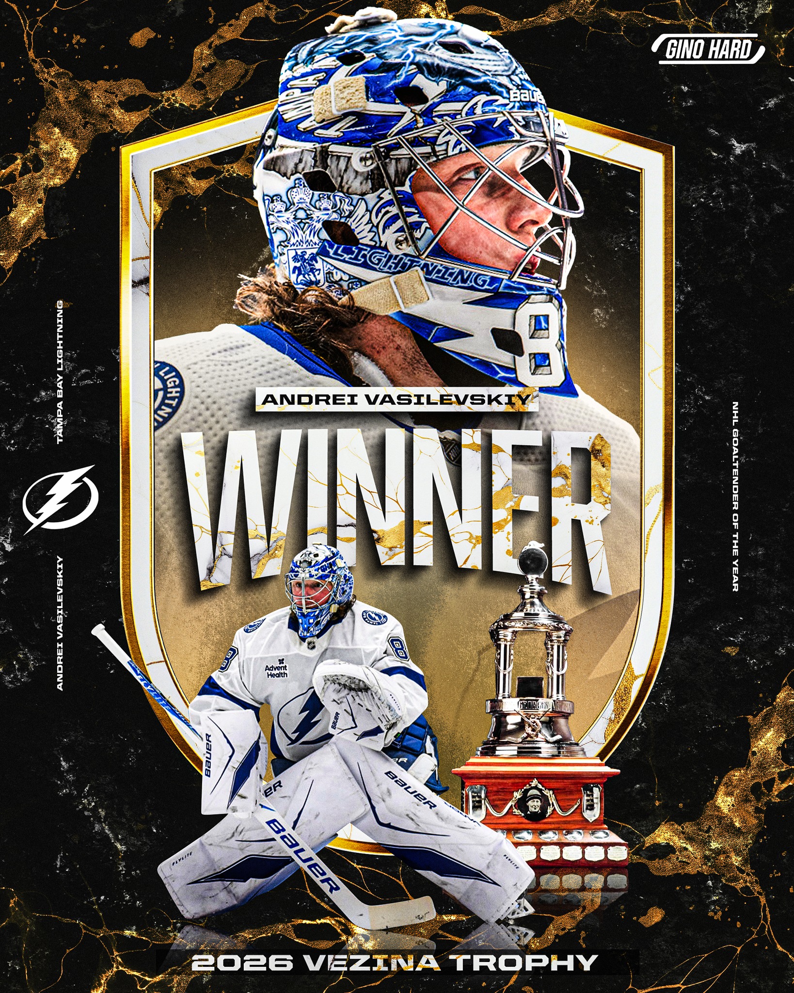 Andrei Vasilevskiy has won his second career Vezina Trophy as the 