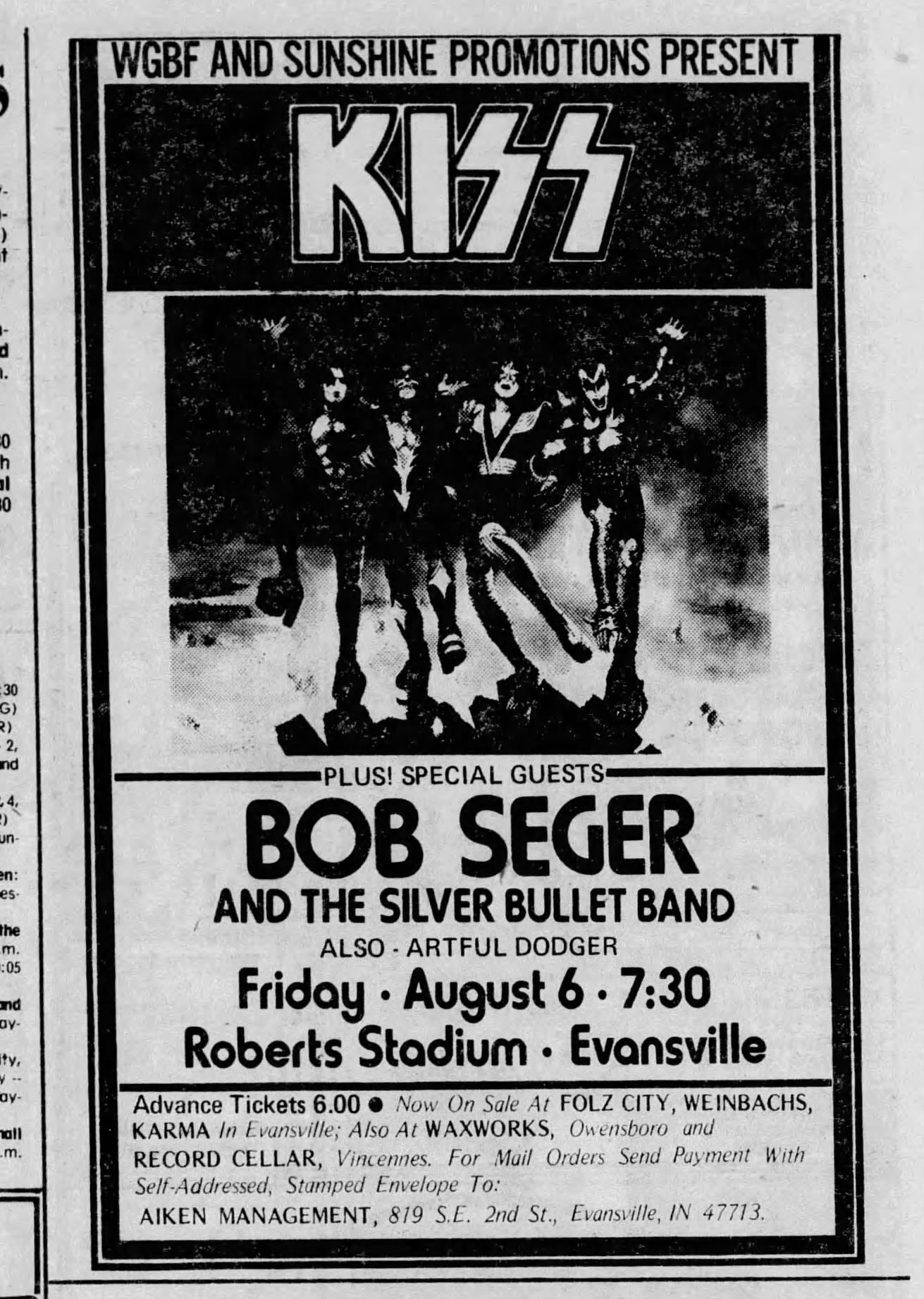 KISS Destroyer tour at Market Square Arena in 1976
