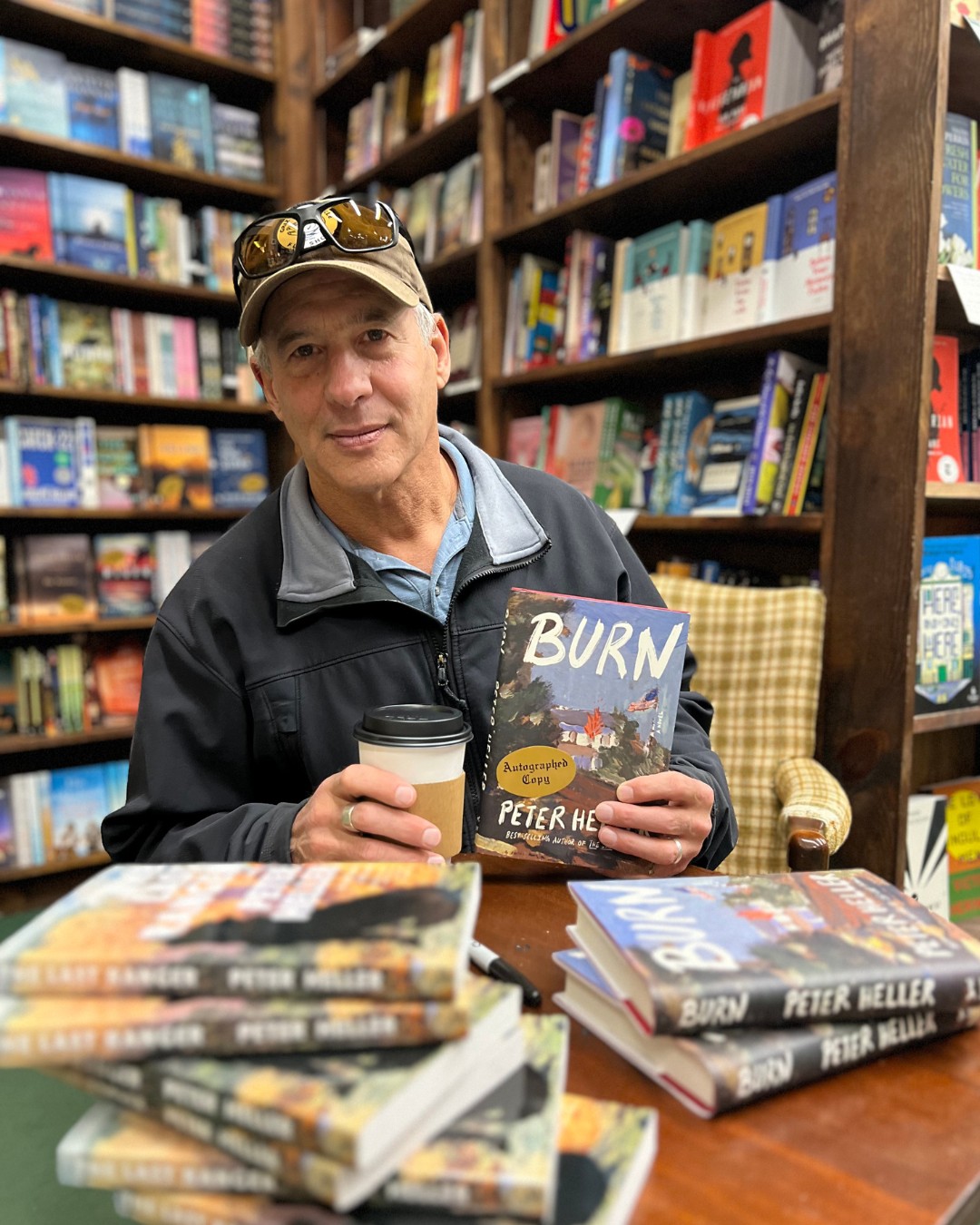 Local author, Peter Heller, stopped by our Colfax location to sign