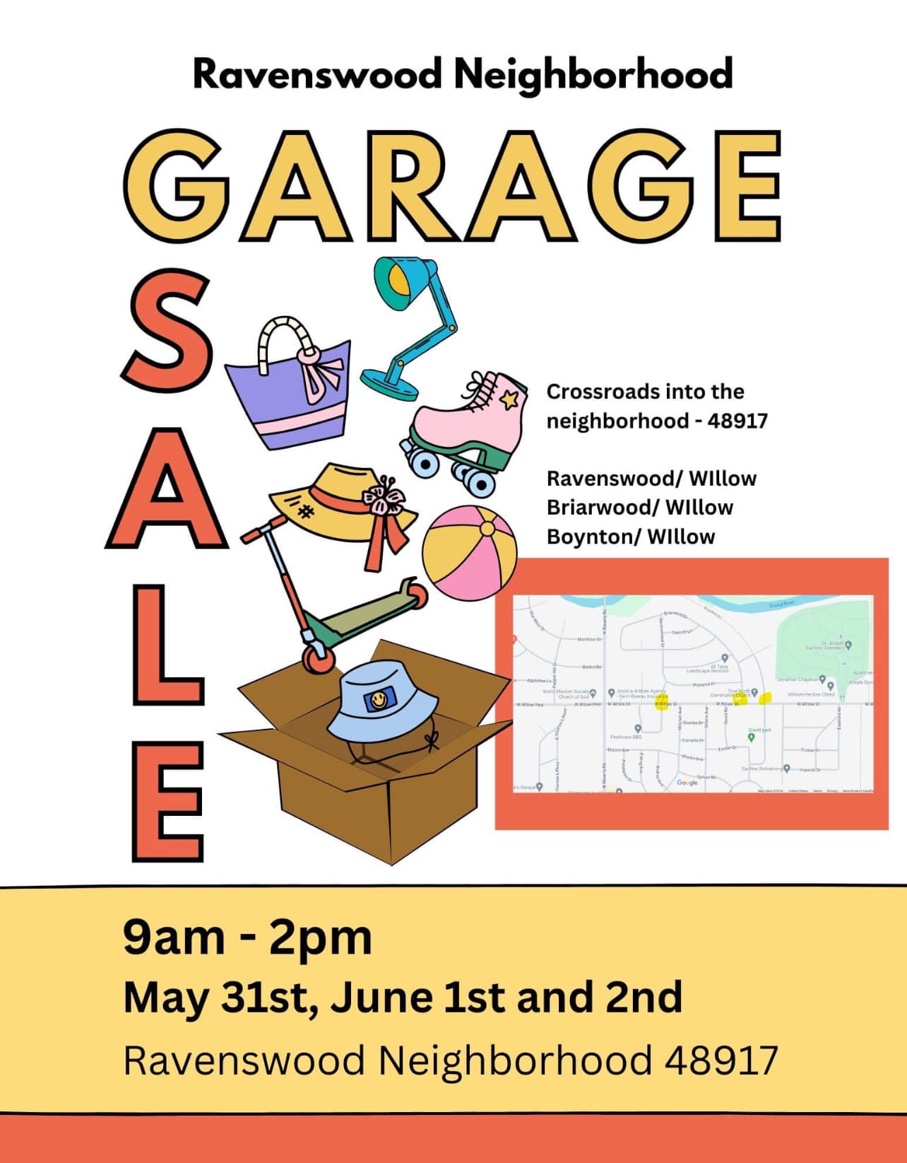 Hawk Nest Community garage sale in East Lansing