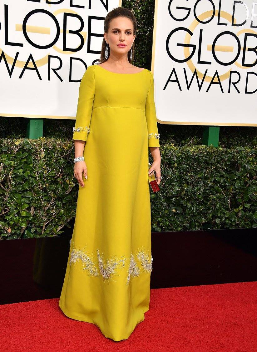 natalie portman gold dress Prada - Portman, Golden Globe nominee for “Best Performance by an Actress in a Motion Picture natalie portman golden globes