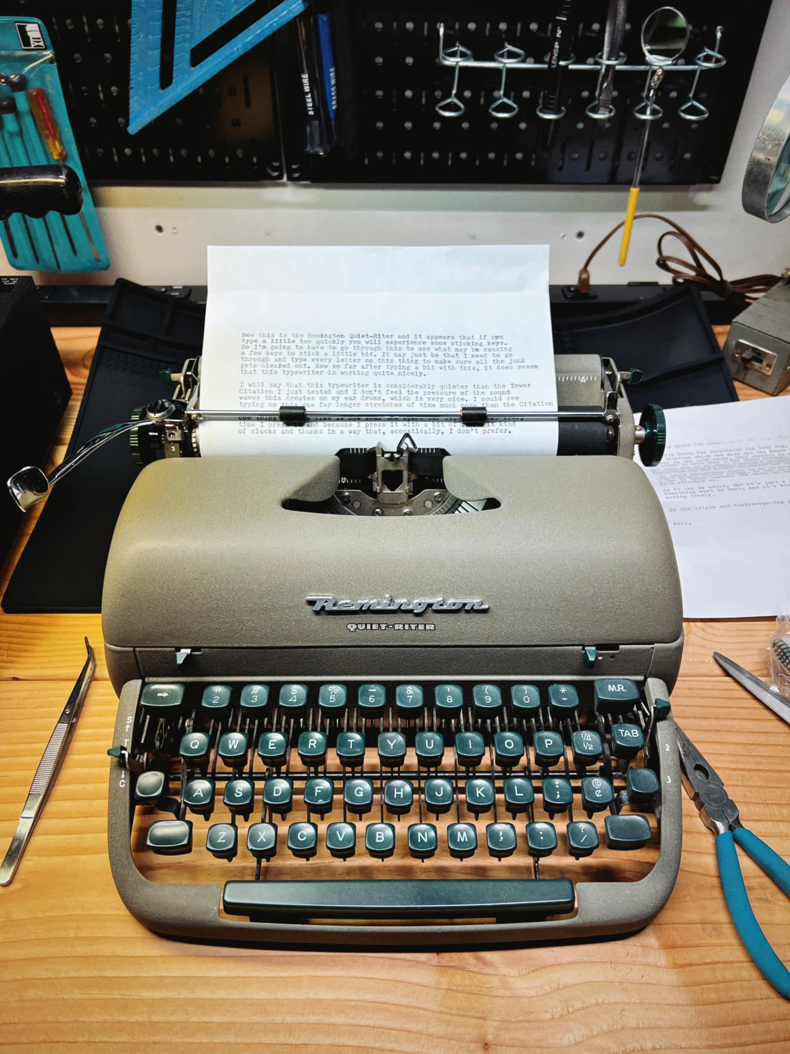 Remington Quiet Riter typewriter found at junk store