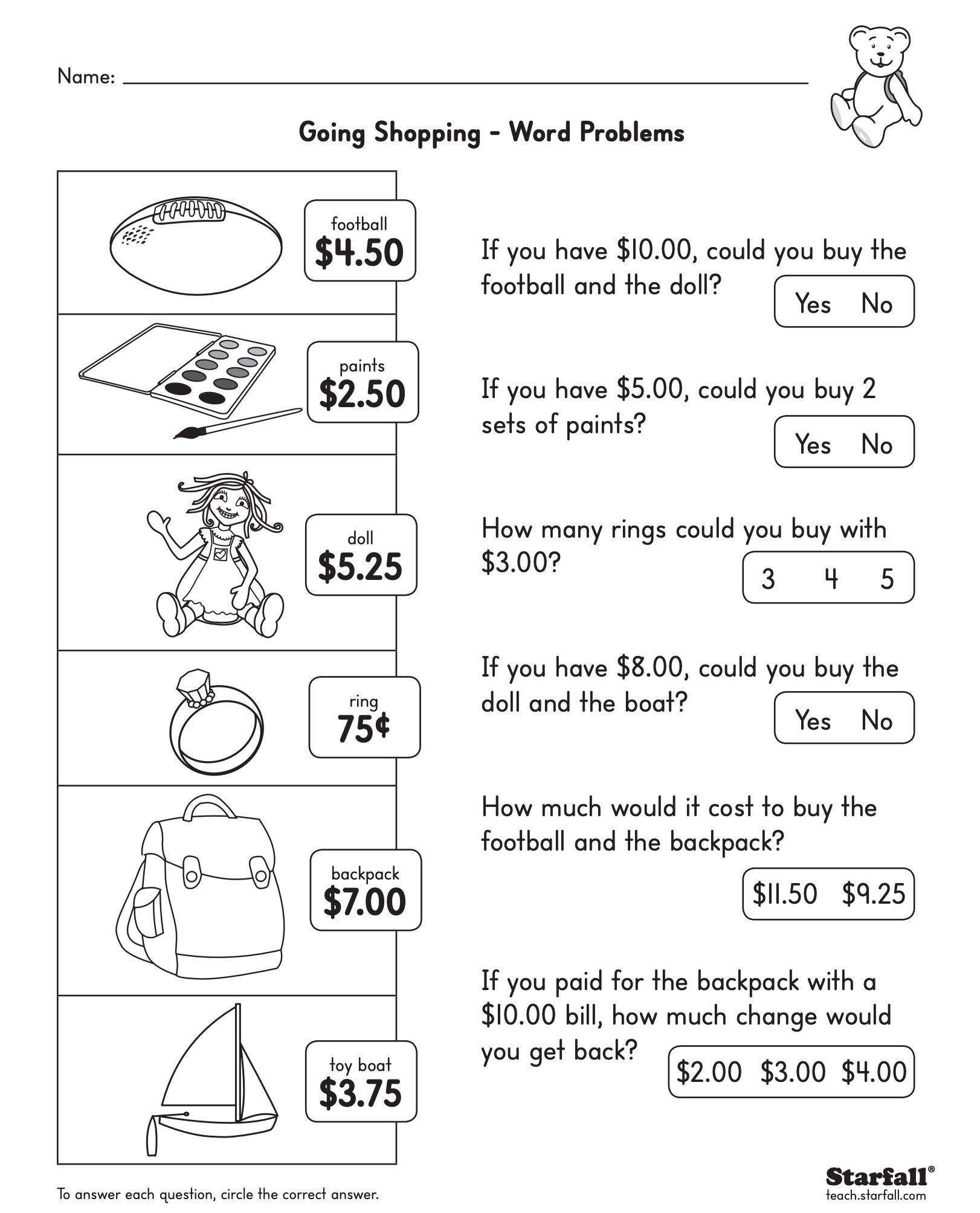 Monday math with... - Starfall Education Foundation