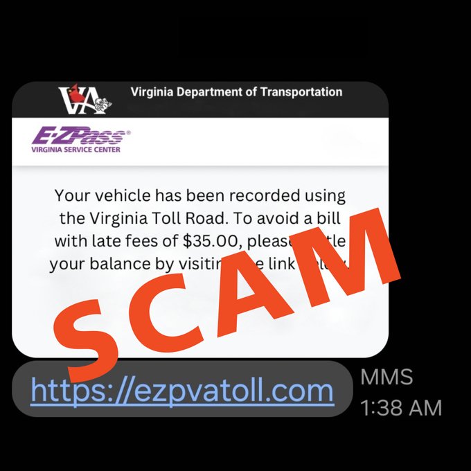 VDOT Fredericksburg District | ️ SCAM ALERT ️Be alert for a text ...