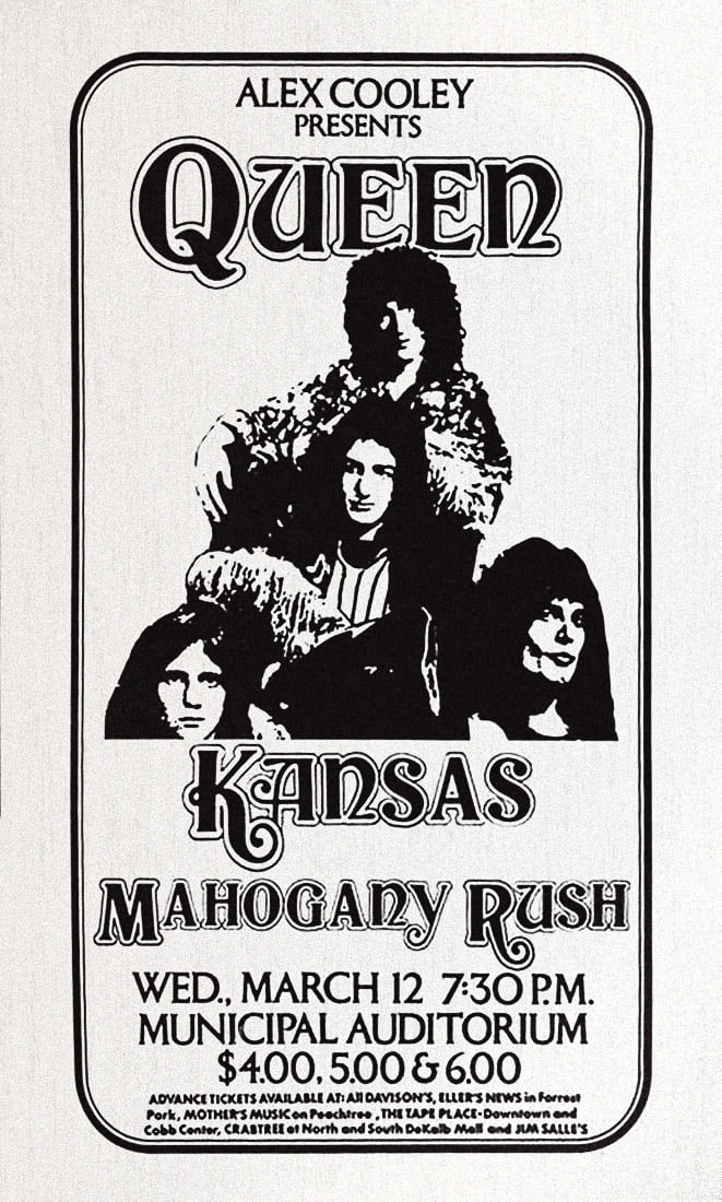 Queen's 1975 Atlanta concert at Municipal Auditorium