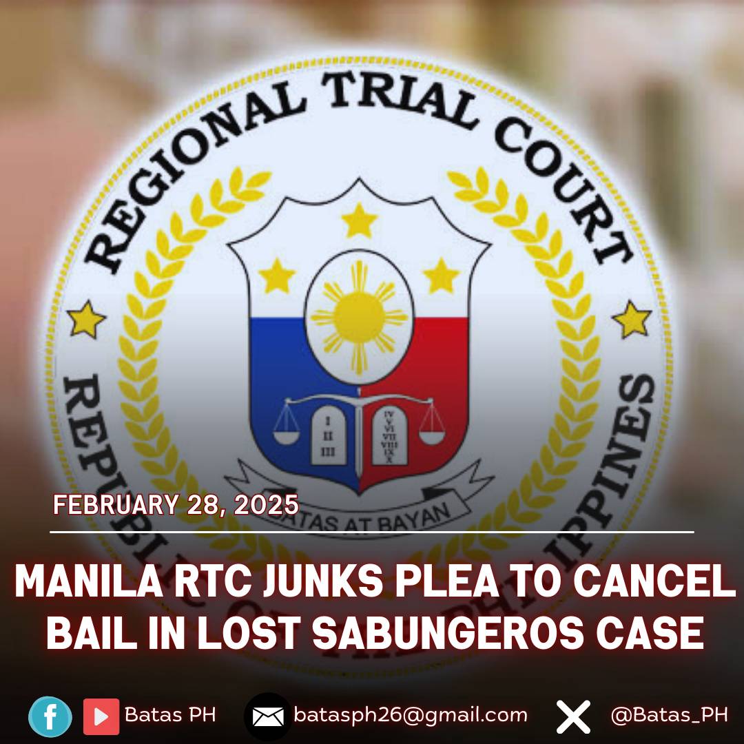 Batas PH - #ICYMI| The Manila Regional Trial Court (RTC)... | Facebook