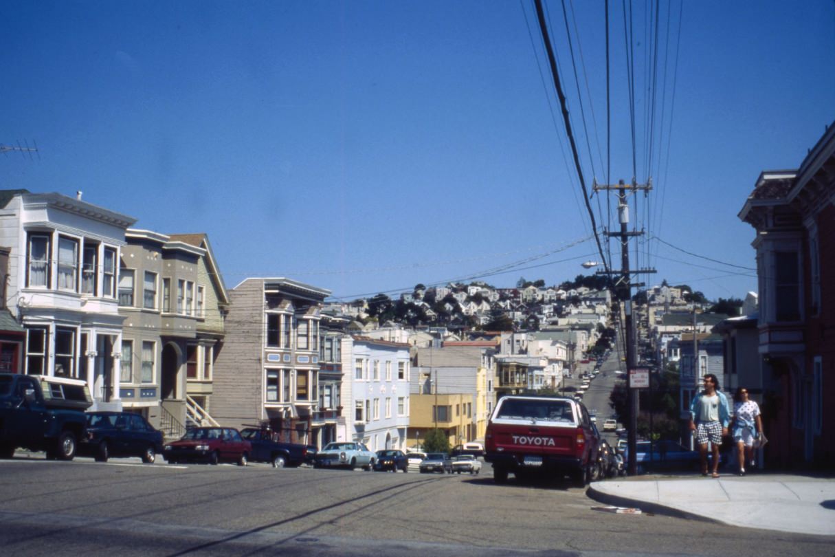Historical - Sanchez Street at Clipper Street, looking north, San ...