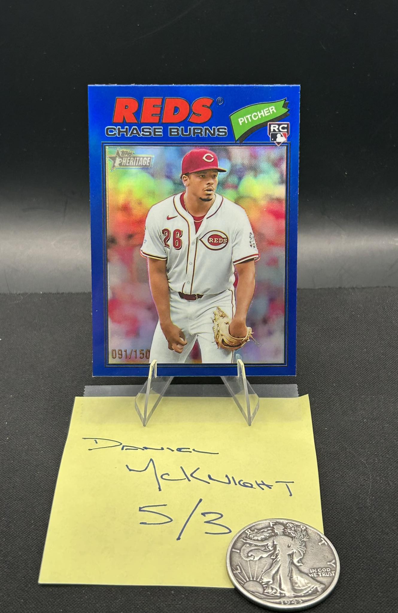 A game-used baseball from Reds