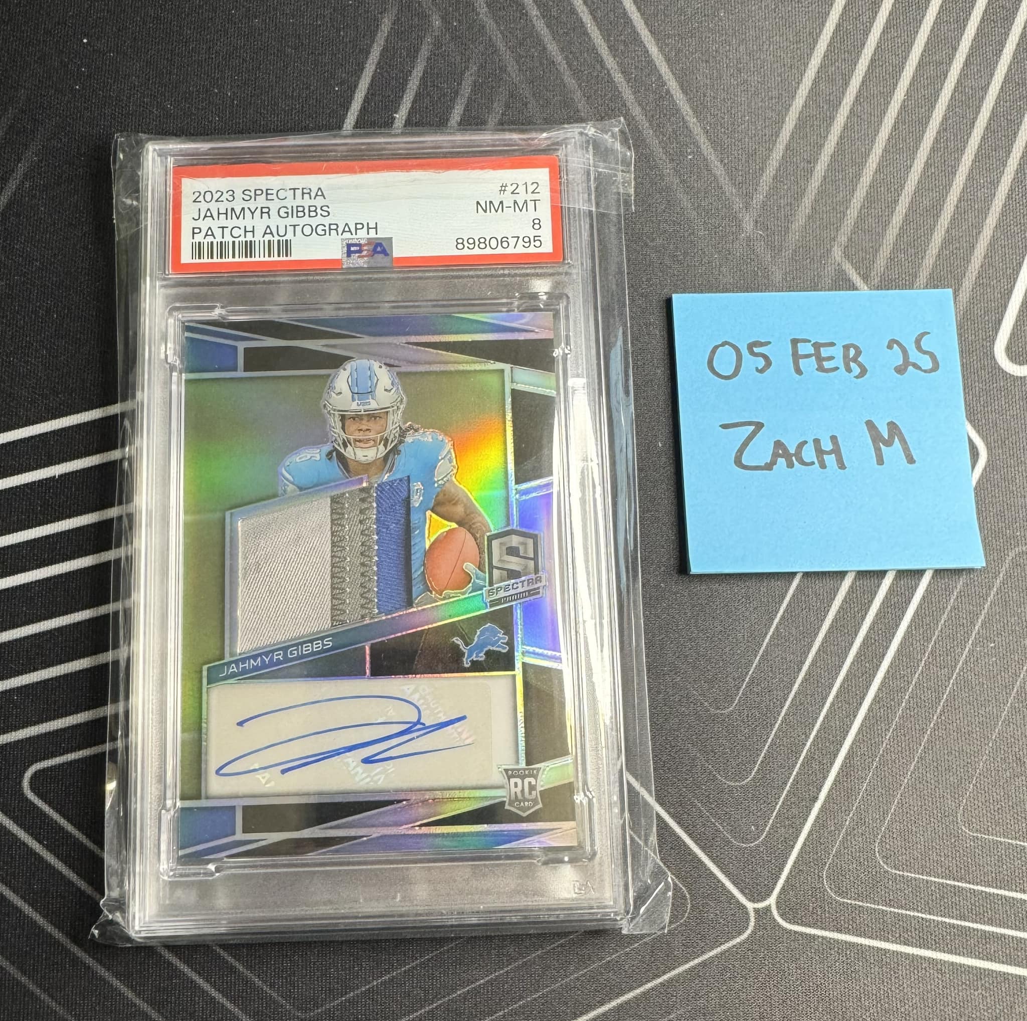 CLOSED ??JAHMYR GIBBS 2023 Spectra Radiant Rookie Patch Auto RPA 