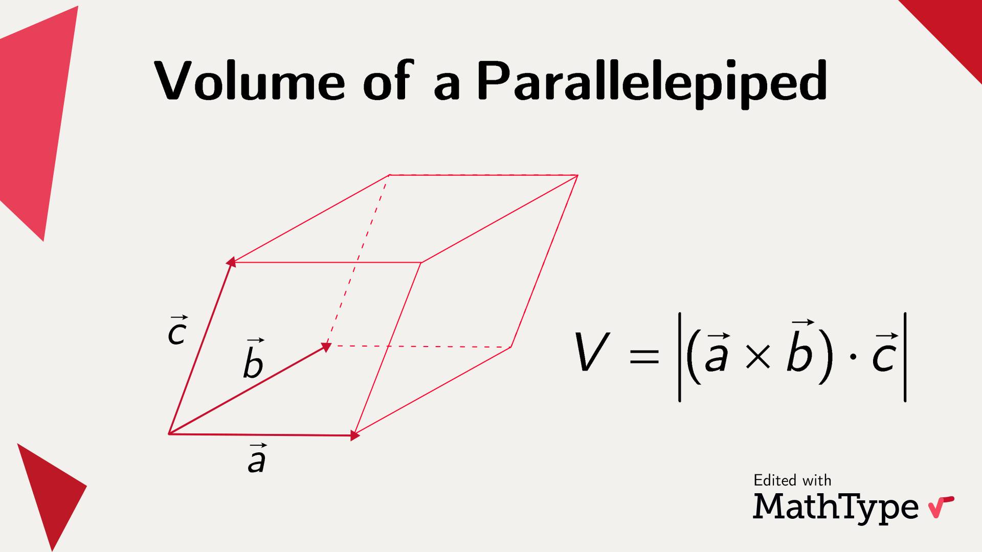 MathType - A parallelepiped is a three-dimensional figure... | Facebook