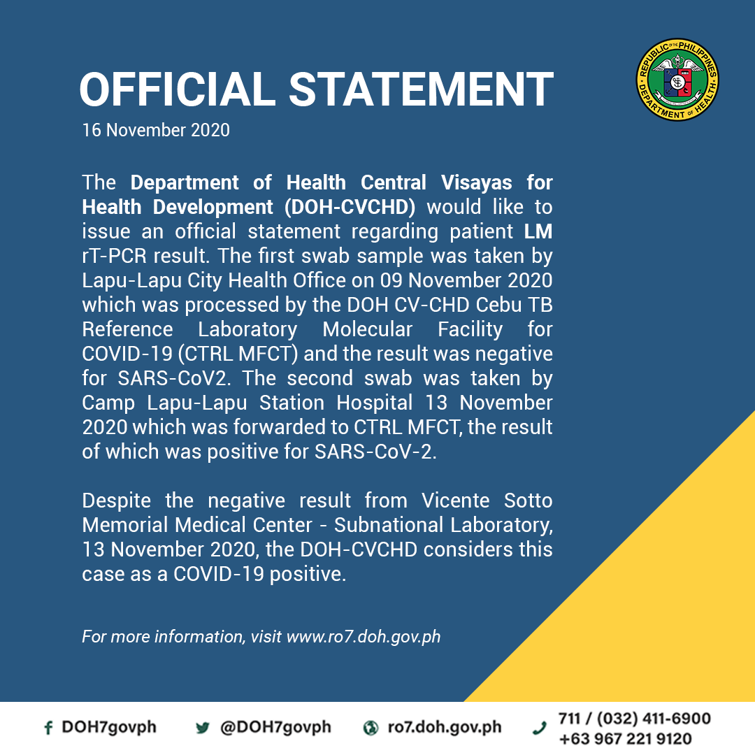 Department - OFFICIAL STATEMENT | 16 November 2020 The Department of ...