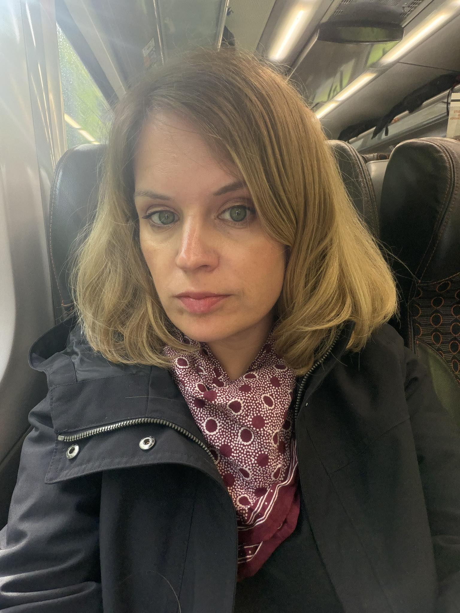 Supporting Elaine and seeking decent coffee on a train