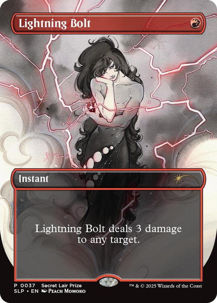 mtg peach momoko bonus card Magic the Gathering, Secret Lair: Featuring:  Monster Games 18-Power MTG Creature Returns As