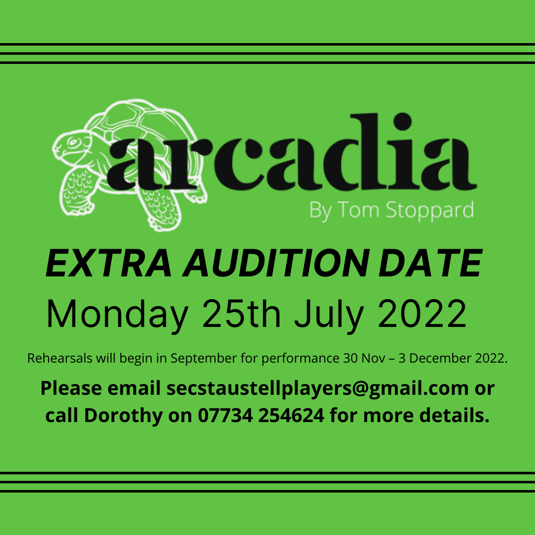 ⏳🗝 ARCADIA | AUDITIONS 🗝⏳ We haven't... - St Austell Players | Facebook