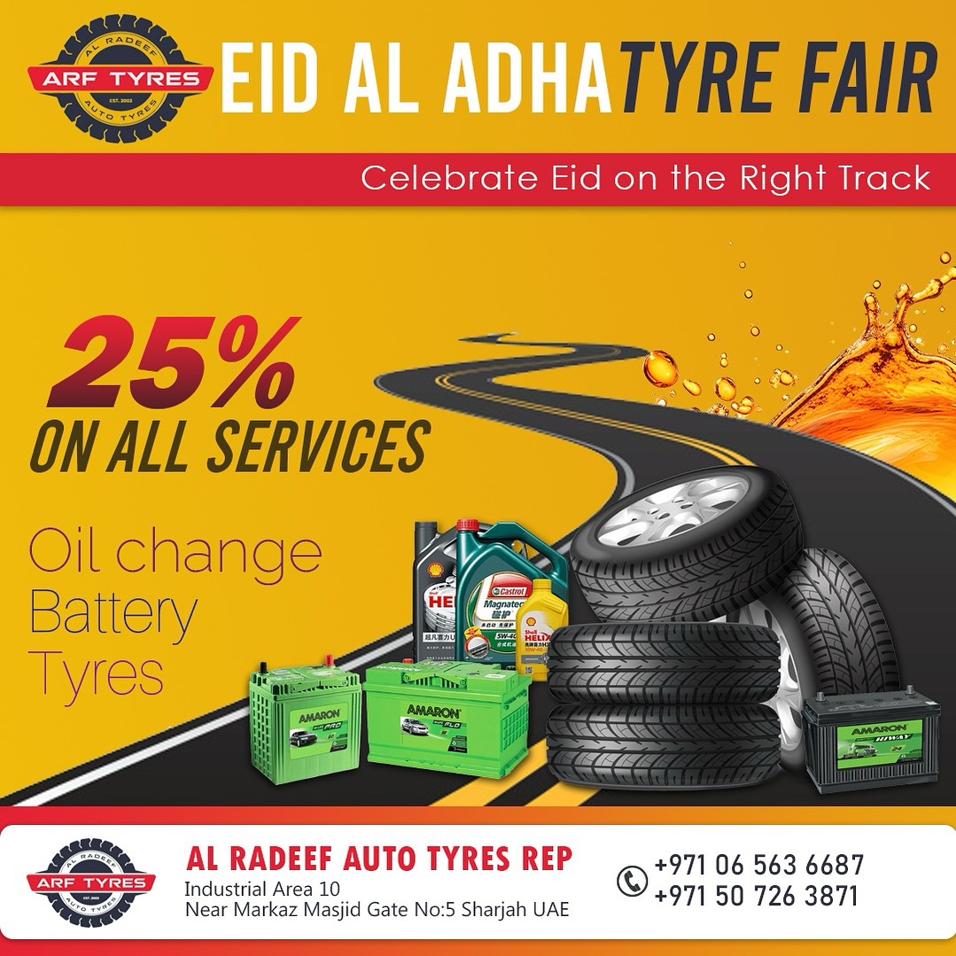 Rev up your Eid celebrations with... - Al Radeef Auto Tyres | Facebook