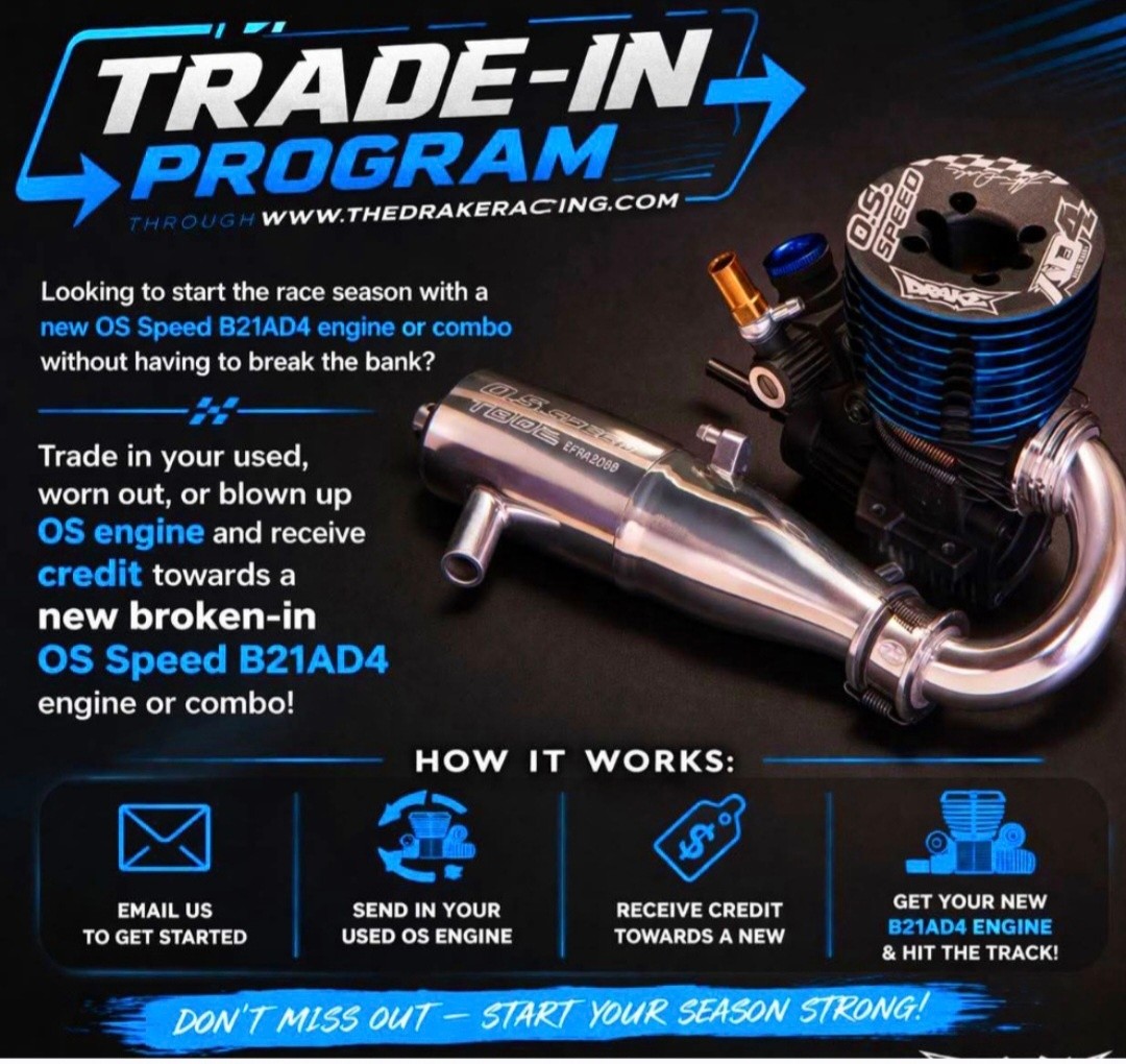 Trade-In Program through www.thedrakeracing.com Looking to start