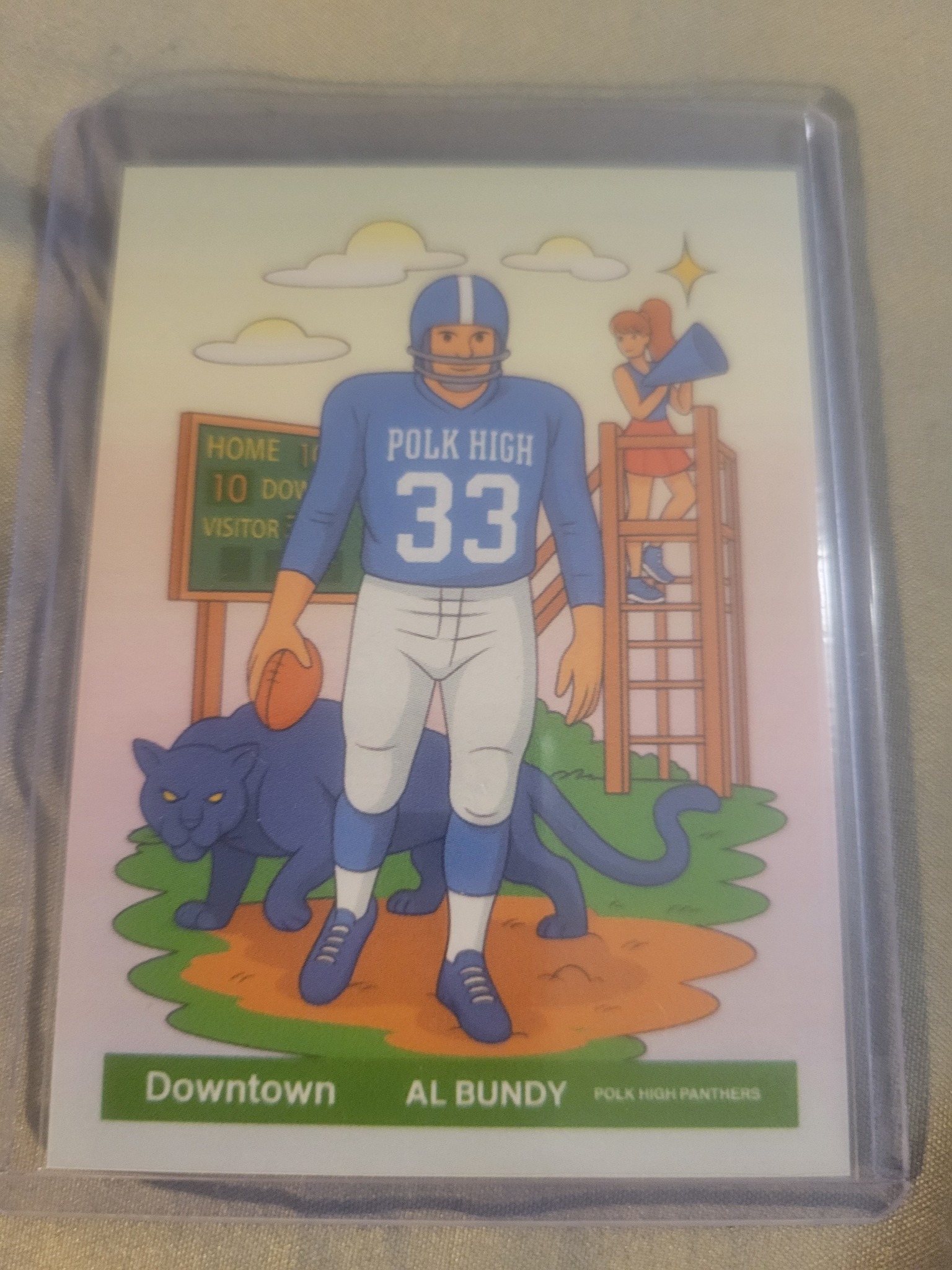 Al Bundy Polk High Football Card Postcard for Sale by acquiesce13