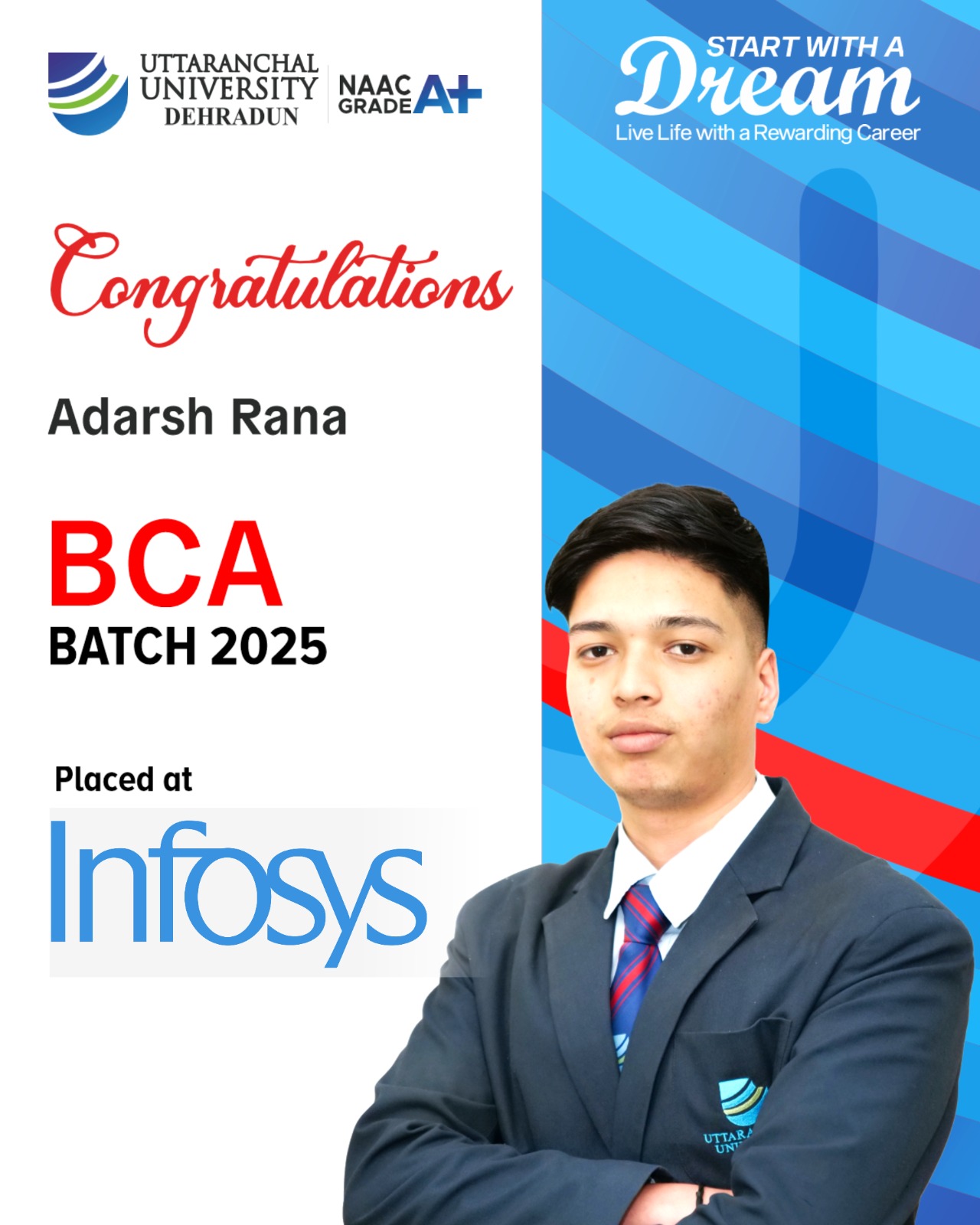 Uttaranchal University - Congratulations to Adarsh Rana from ...